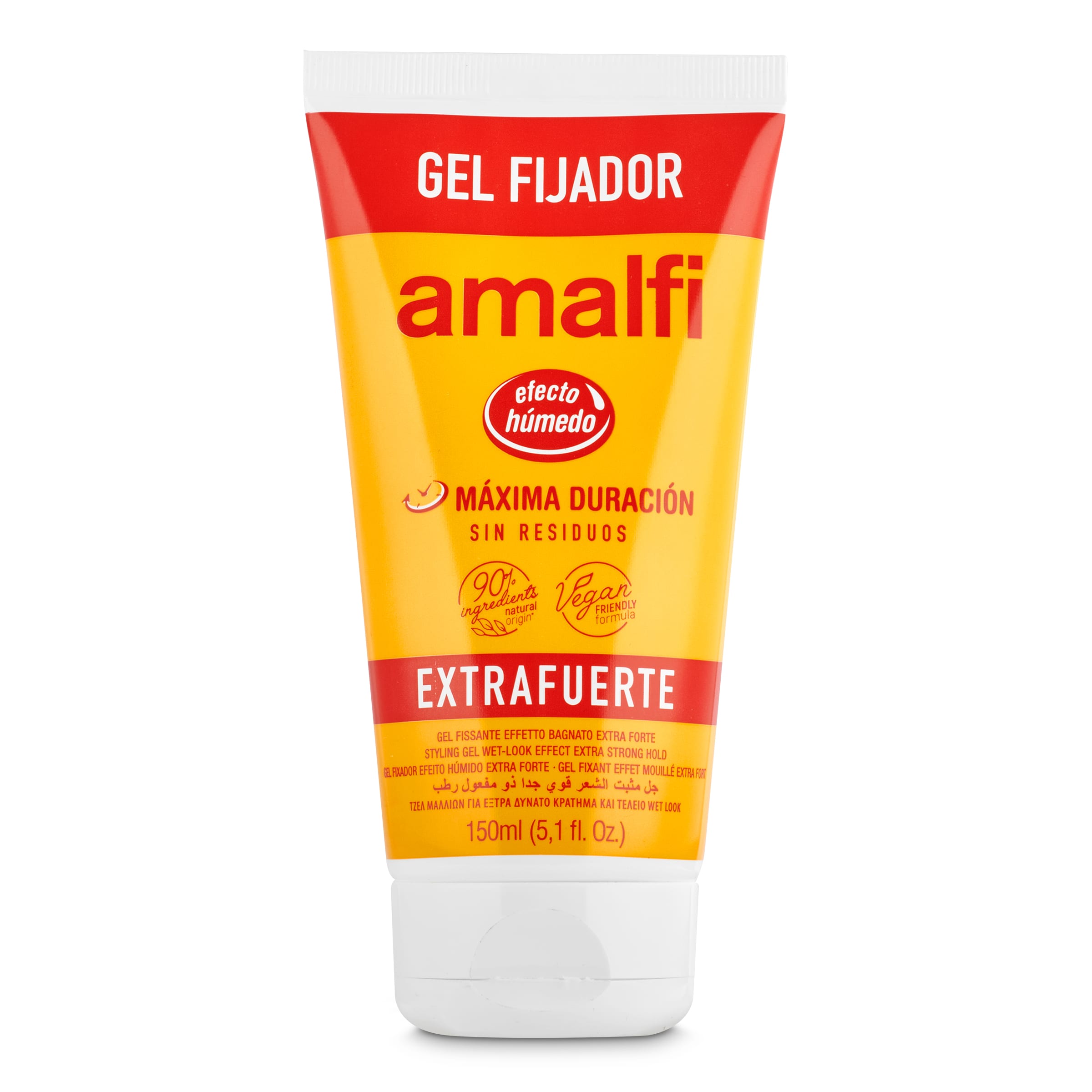 AMALFI gel fijador efecto húmedo extrafuerte tubo 150 ml
