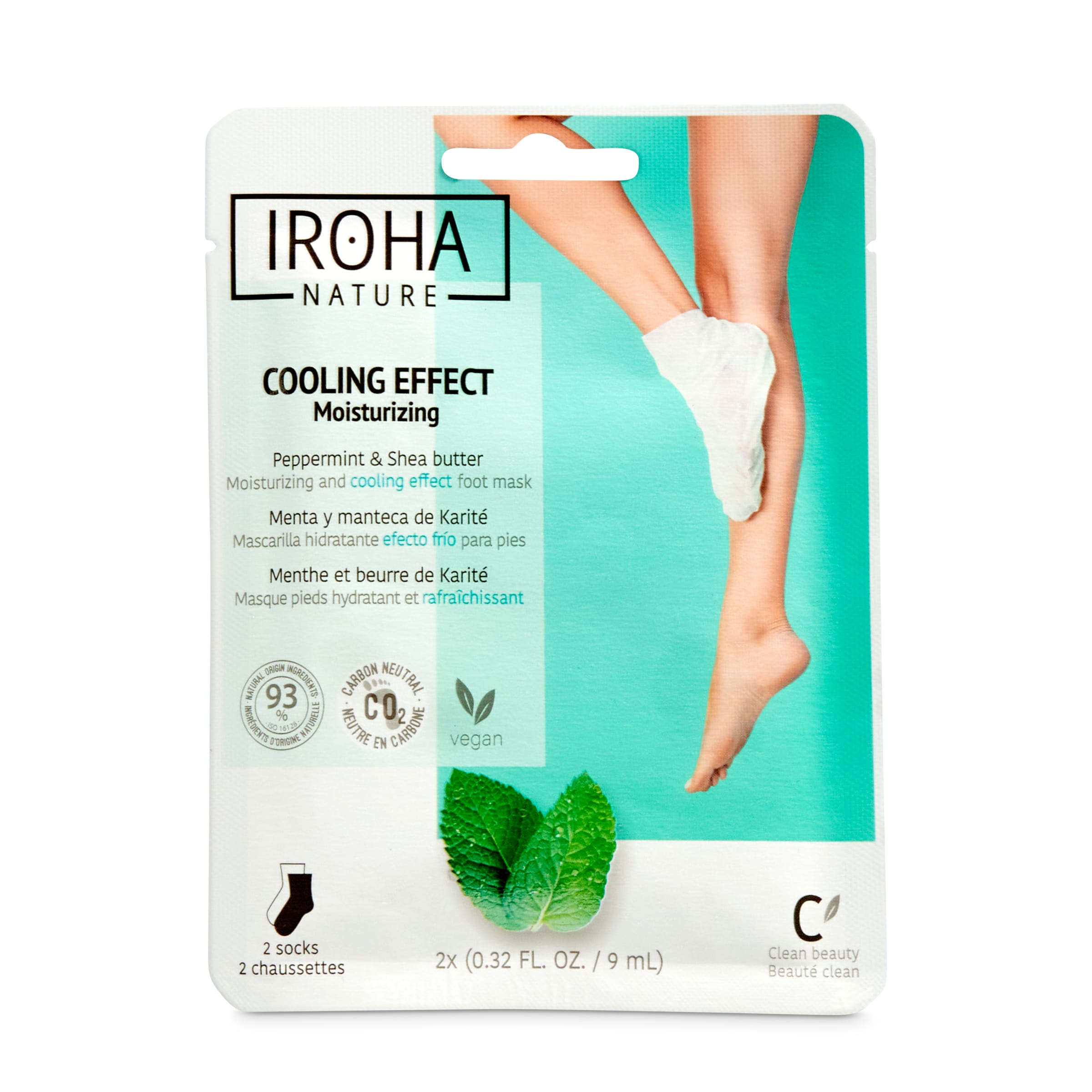 IROHA calcetín efecto frío hidratante sachet 2 uds