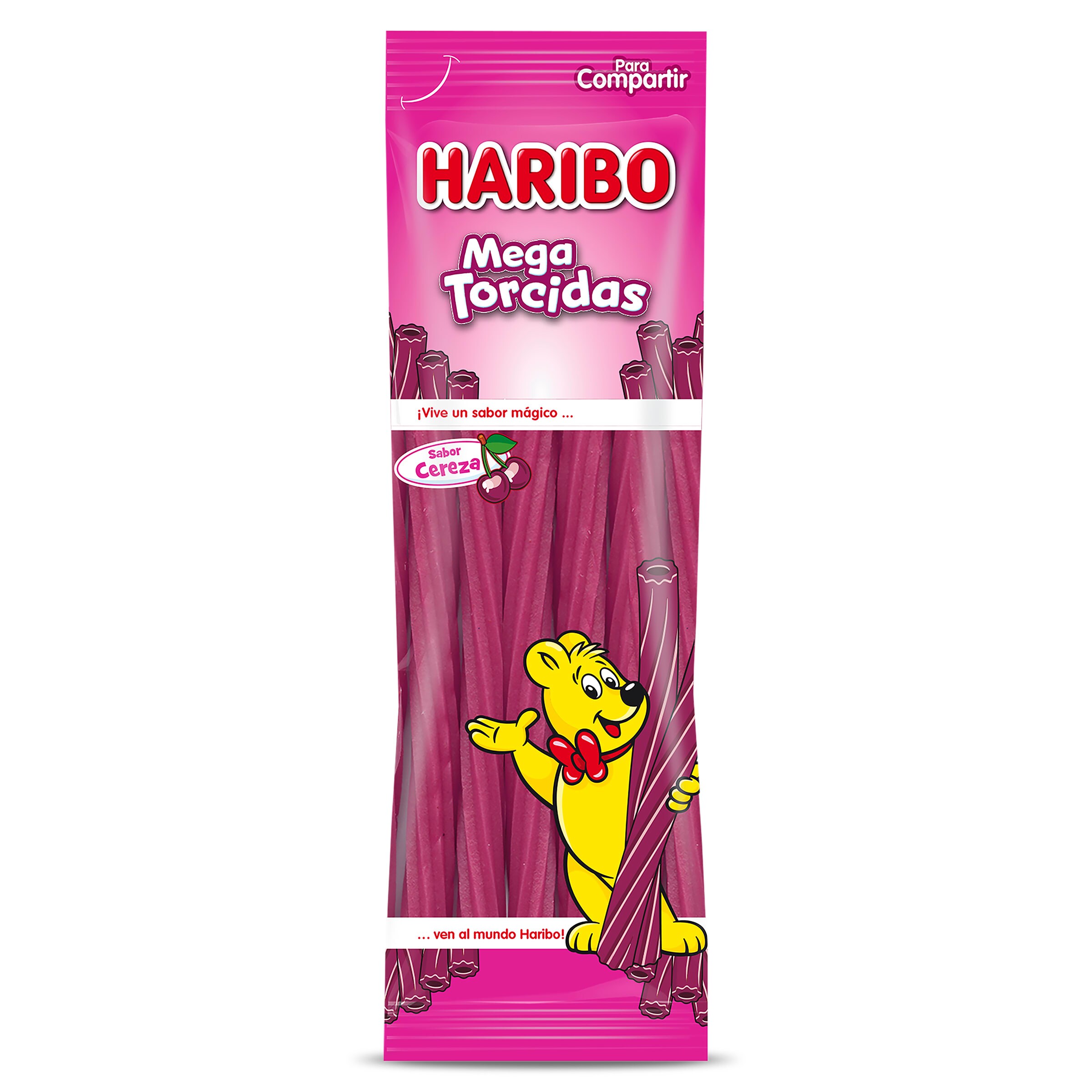 Golosinas mega torcidas sabor cereza Haribo bolsa 200 g