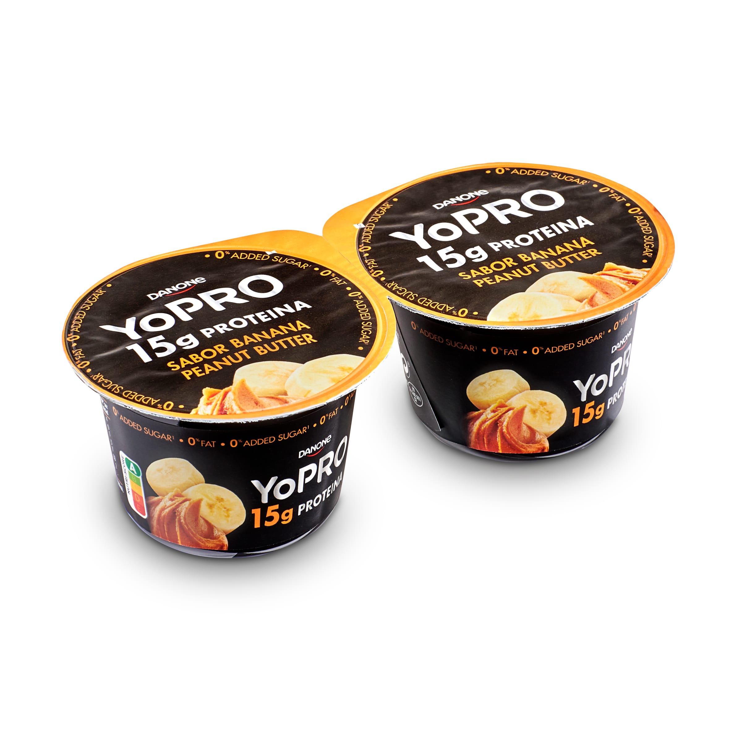 YOPRO yogur proteínas sabor plátano y cacahuetes pack 2 unidades 160 gr