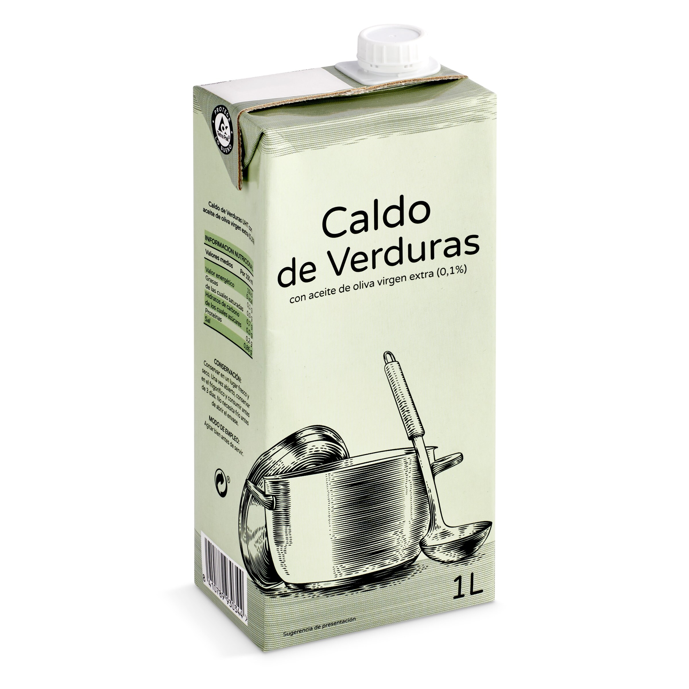 CREMLUX caldo de verduras envase 1 lt