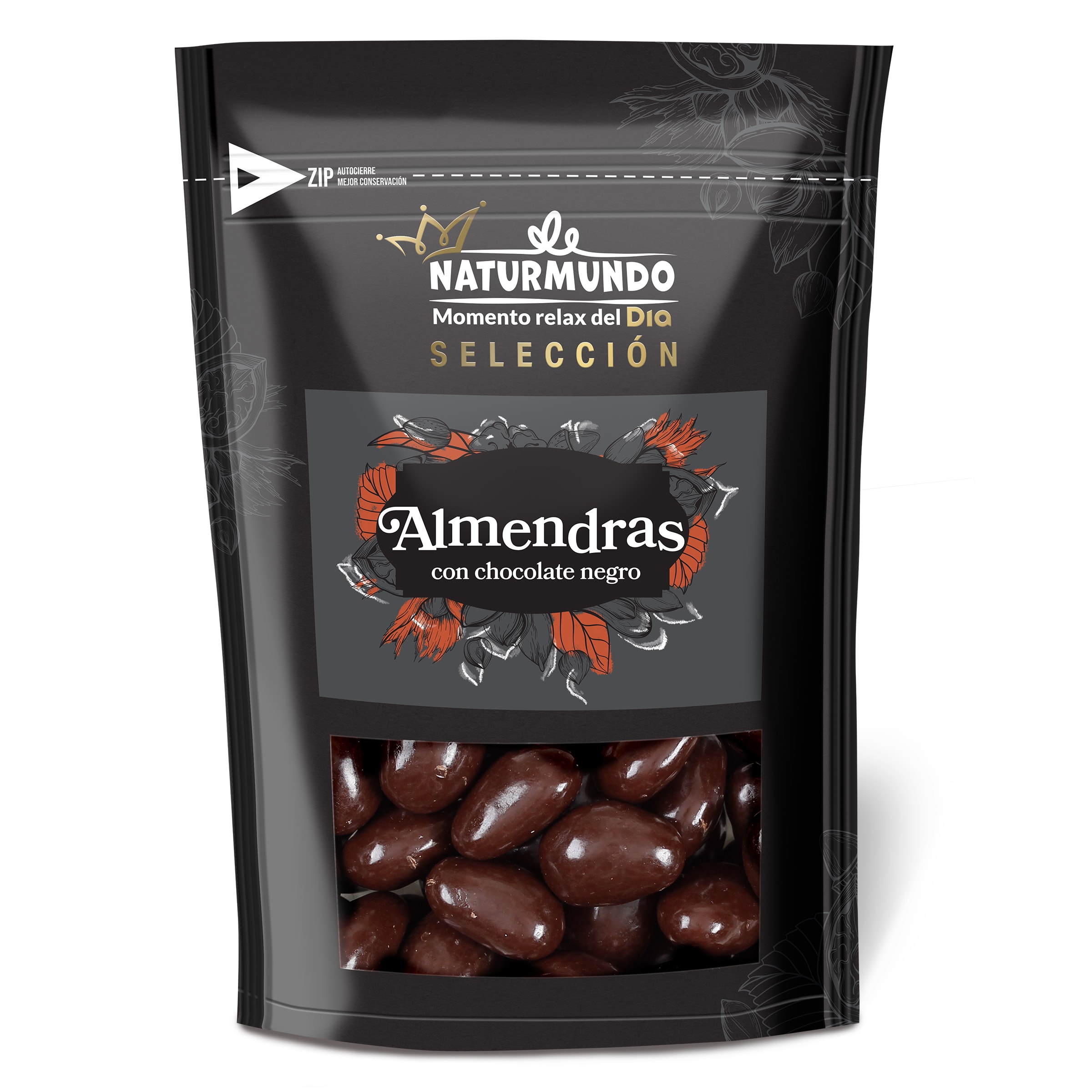 DIA NATURMUNDO almendras con chocolate negro bolsa 170 gr