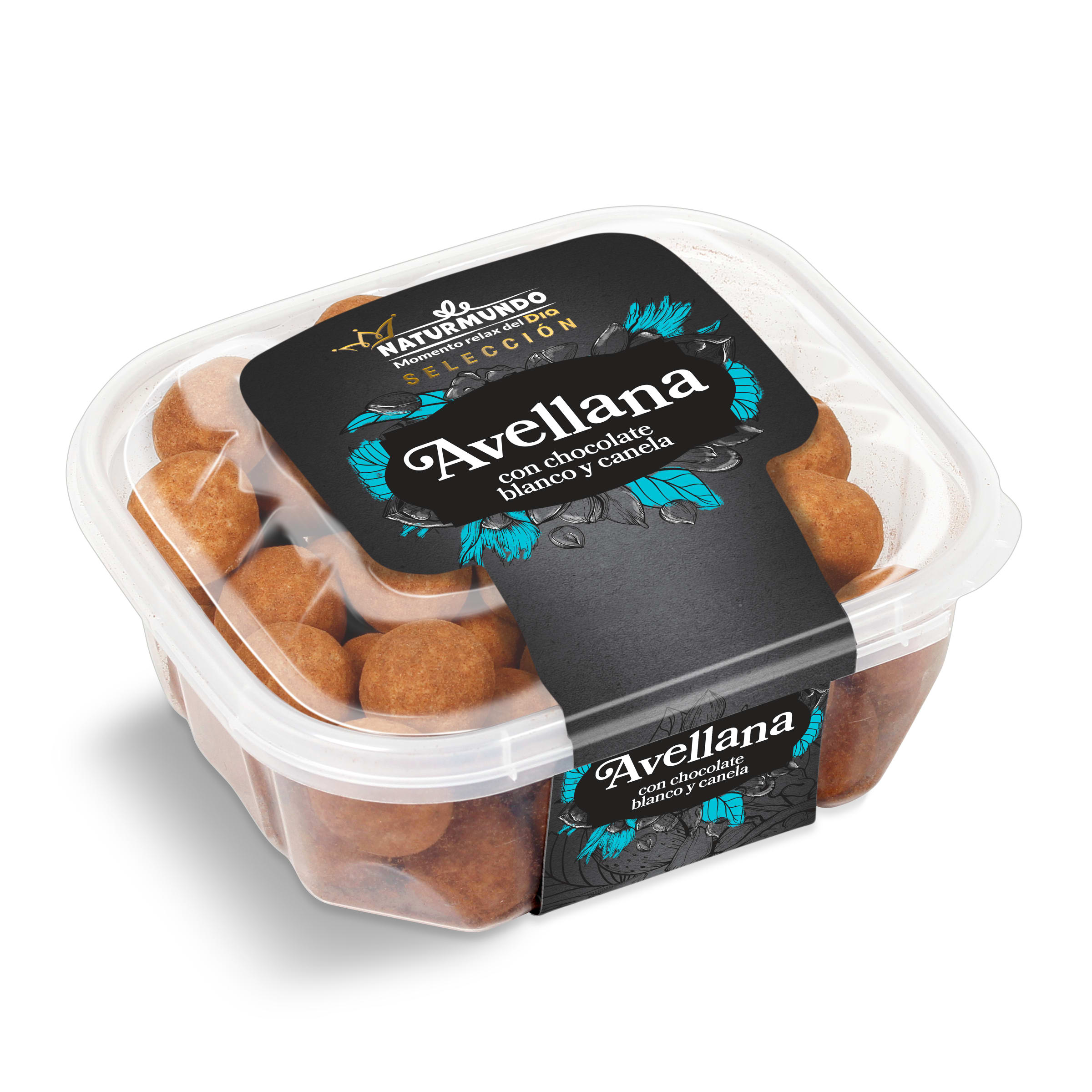 DIA NATURMUNDO avellanas de chocolate blanco con canela tarrina 200 gr