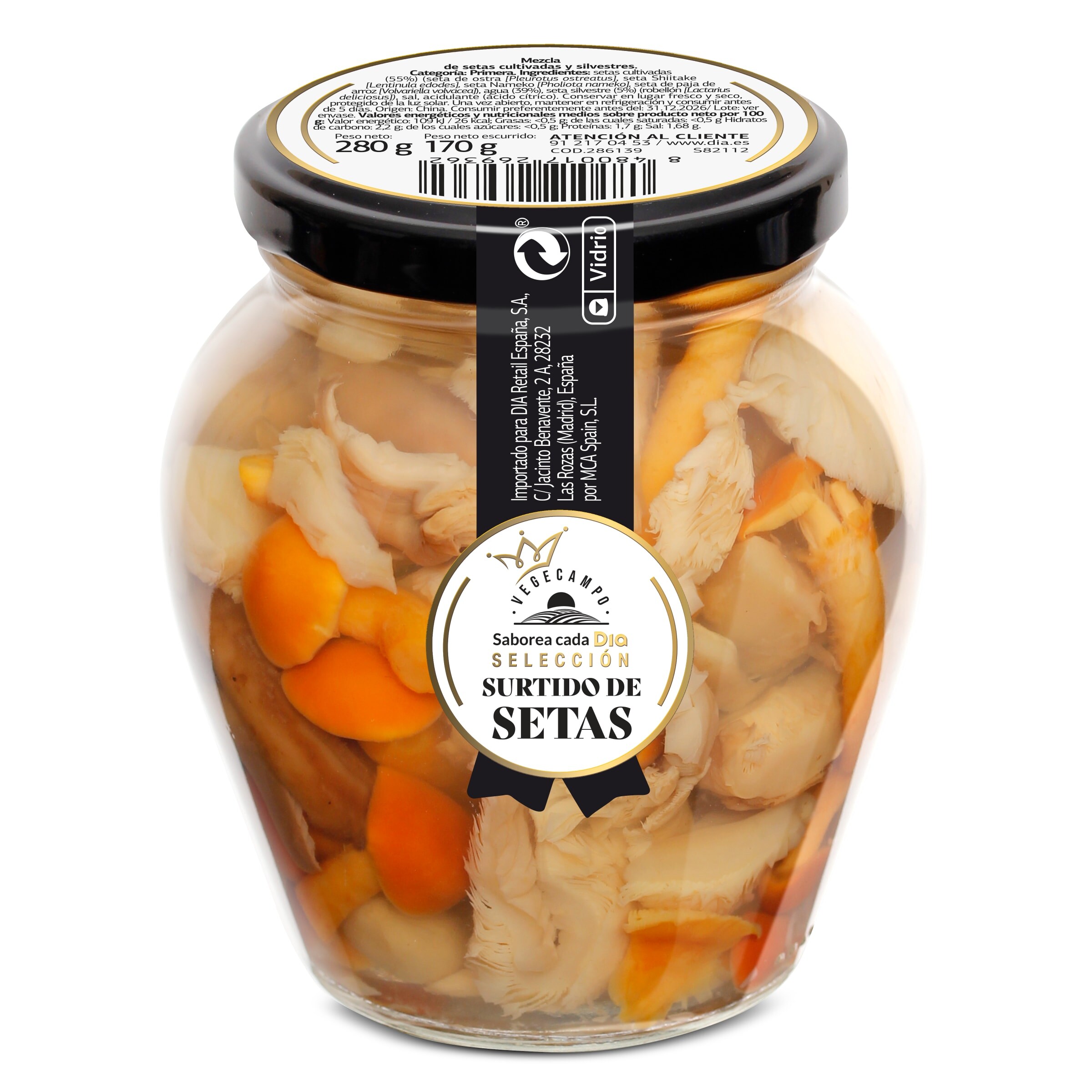 DIA VEGECAMPO surtido de setas frasco 170 gr
