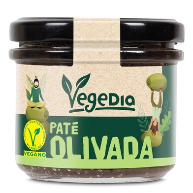 Paté olivada Vegedia frasco 110 g-0 Paté olivada Vegedia frasco 110 g-0