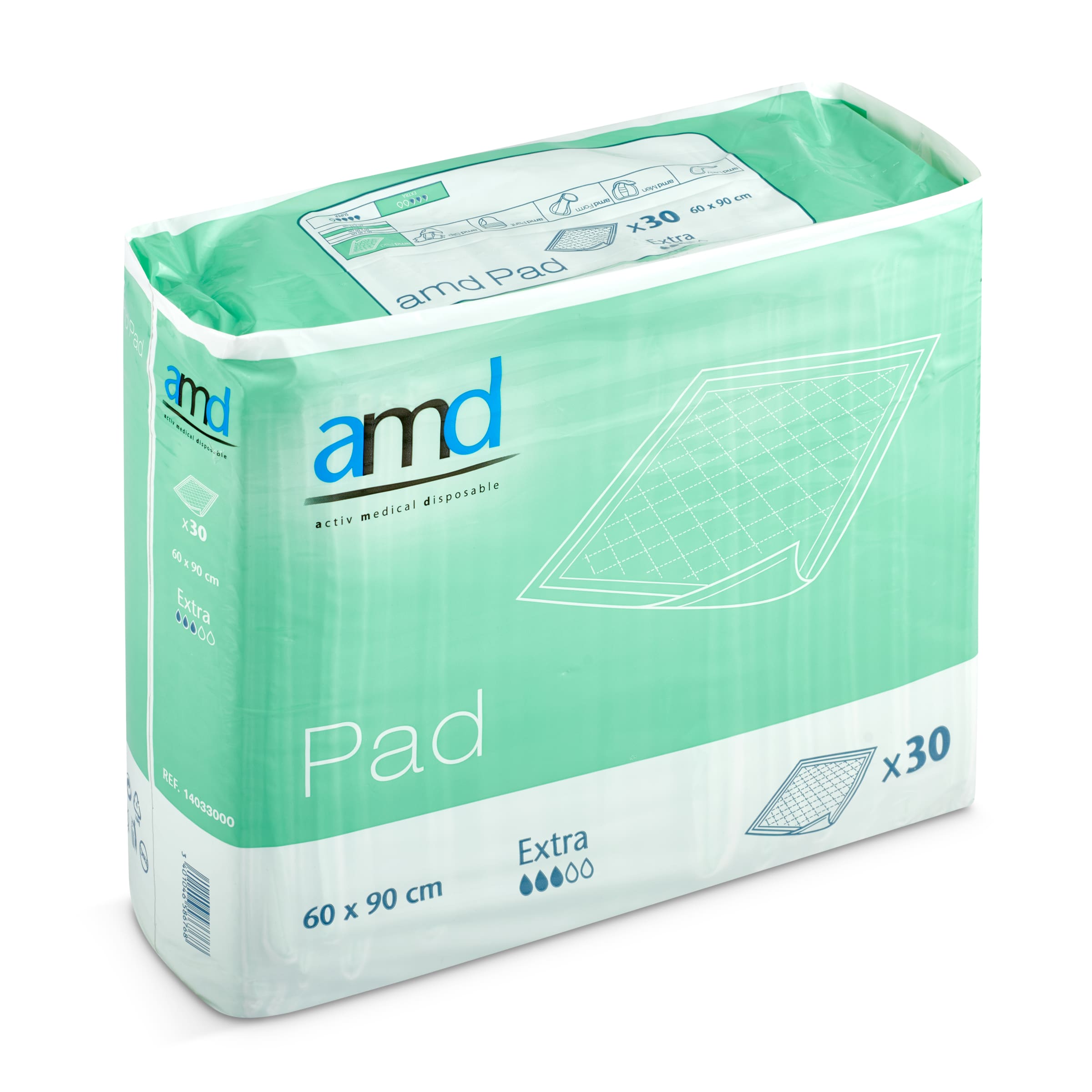 AMD Pads protector cubrecamas 60x90 cm paquete 30 uds