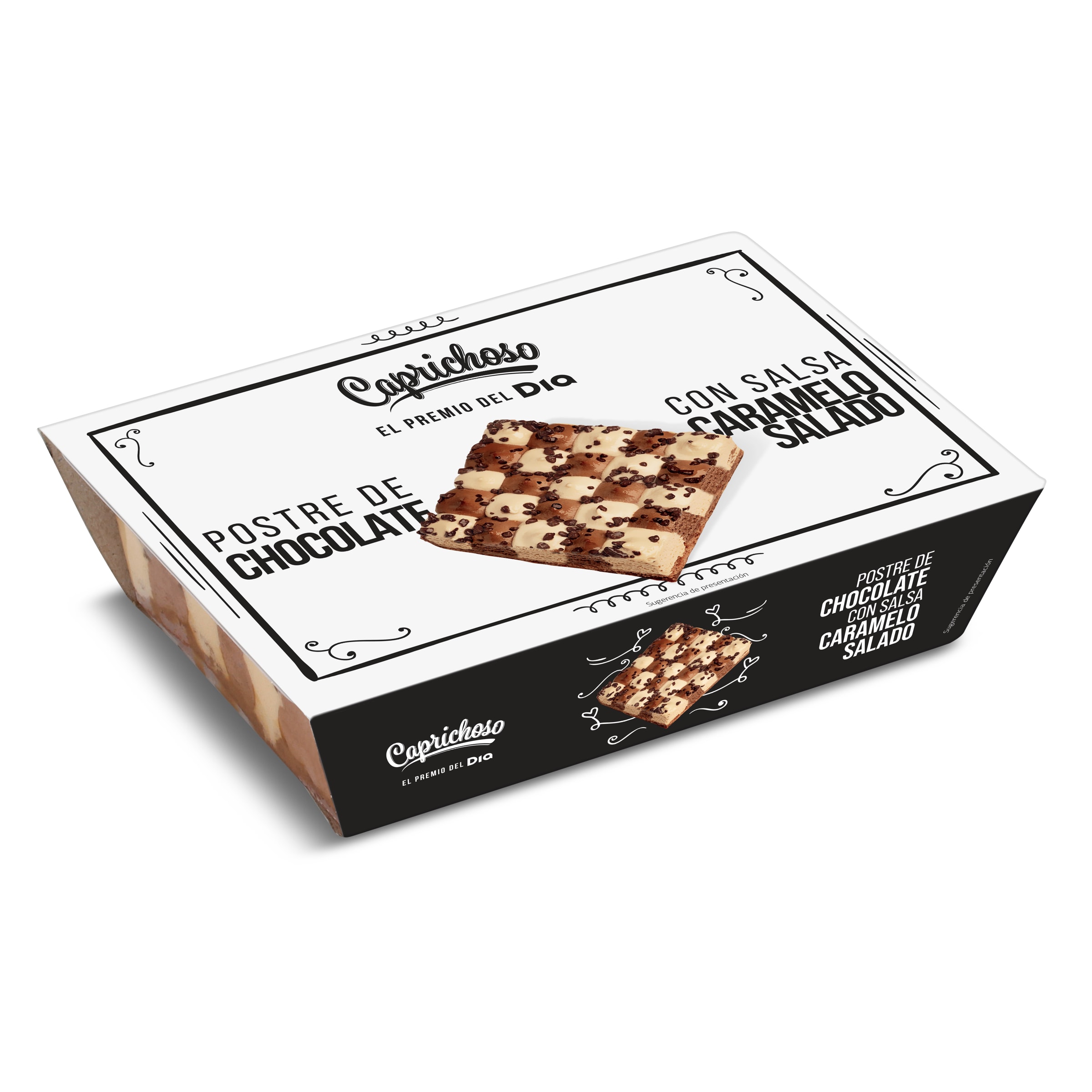 CAPRICHOSO postre de chocolate con caramelo salado tarrina 450 gr