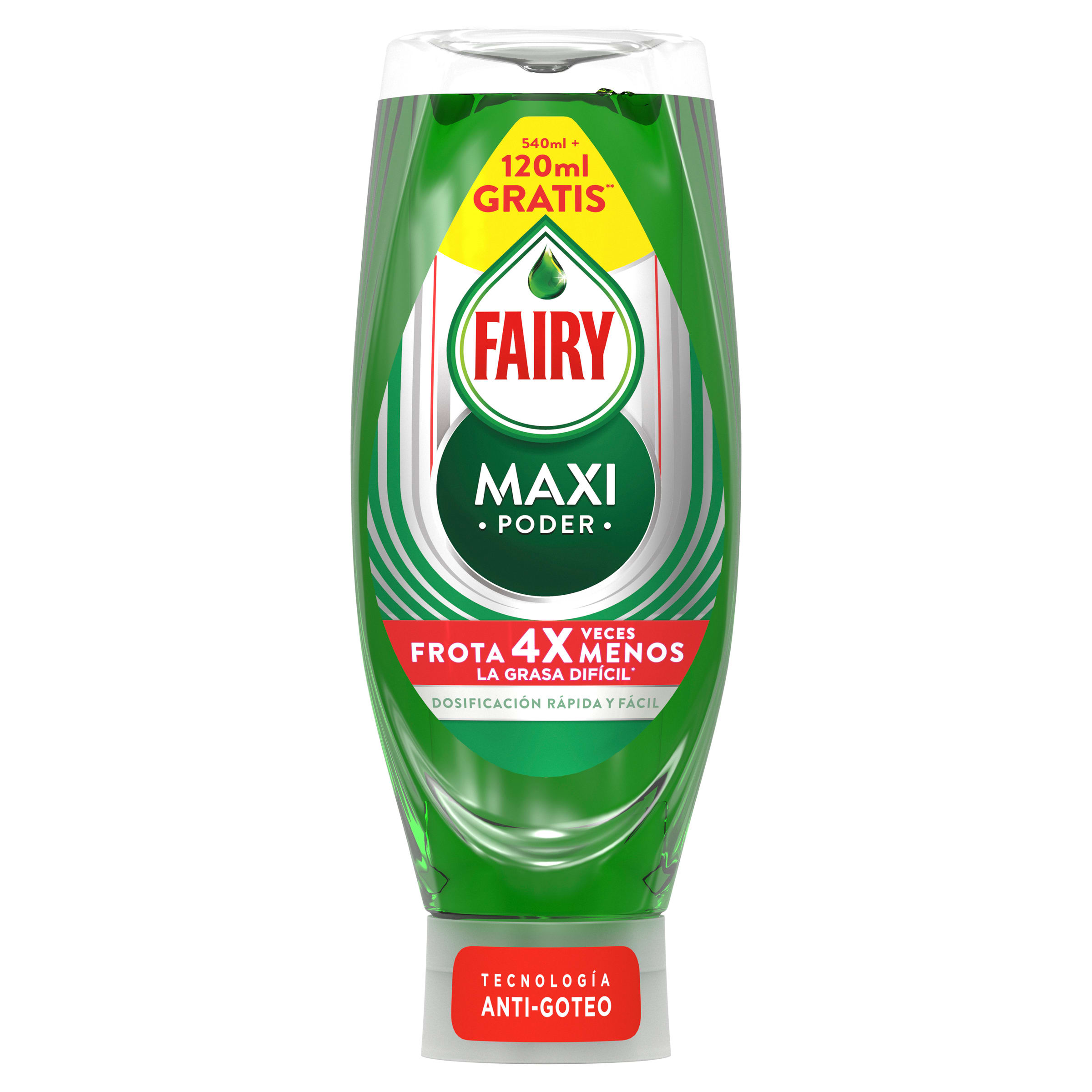 FAIRY lavavajillas mano maxi poder anti-goteo bote 660 ml