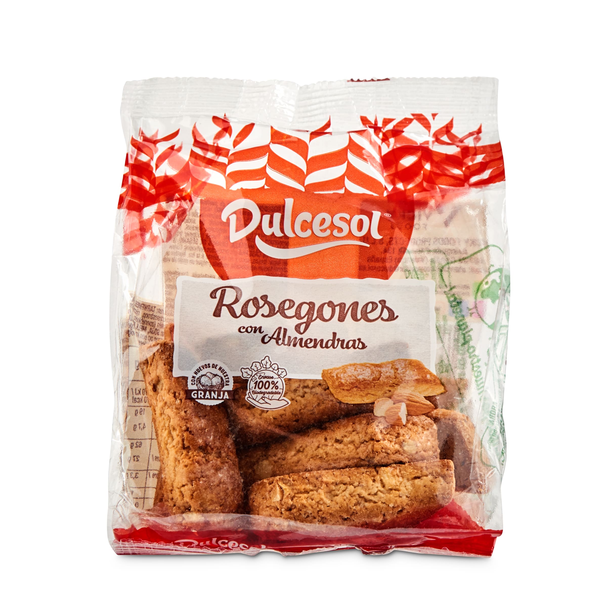DULCESOL rosegones con almendras bolsa 90 gr