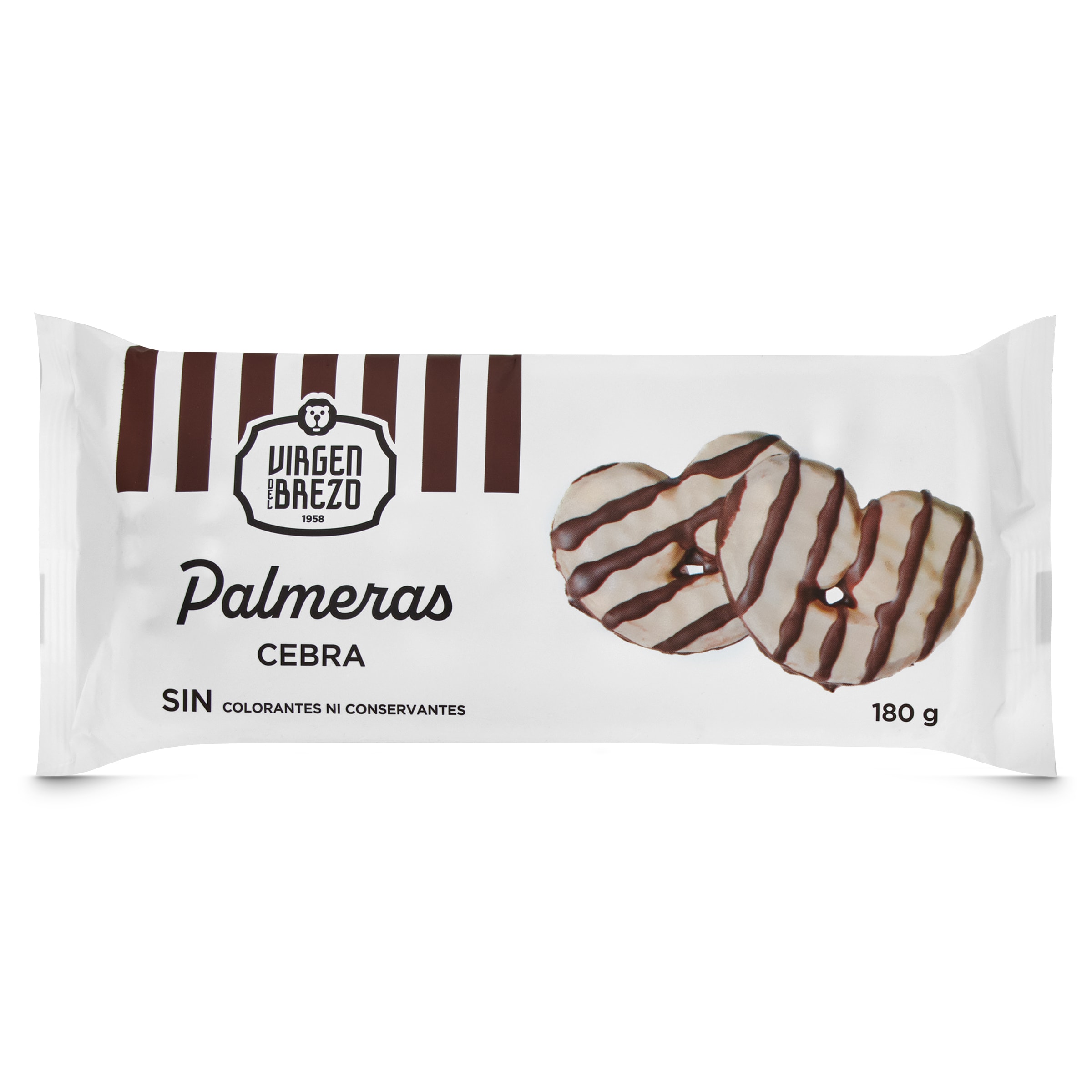 Palmeritas de cebra Virgen del Brezo paquete 180 g