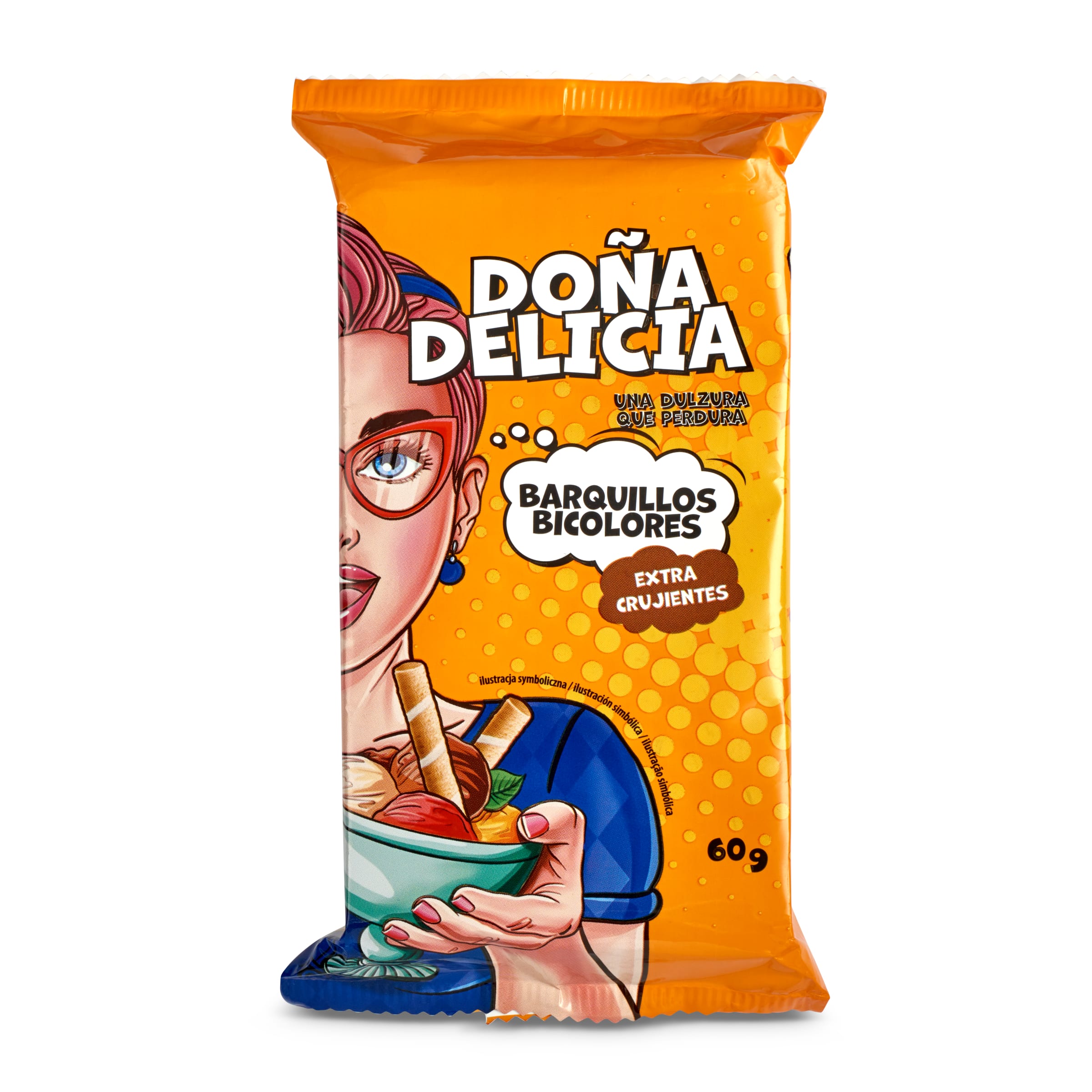 DONNA DELICIA barquillos rellenos de cacao caja 60 gr