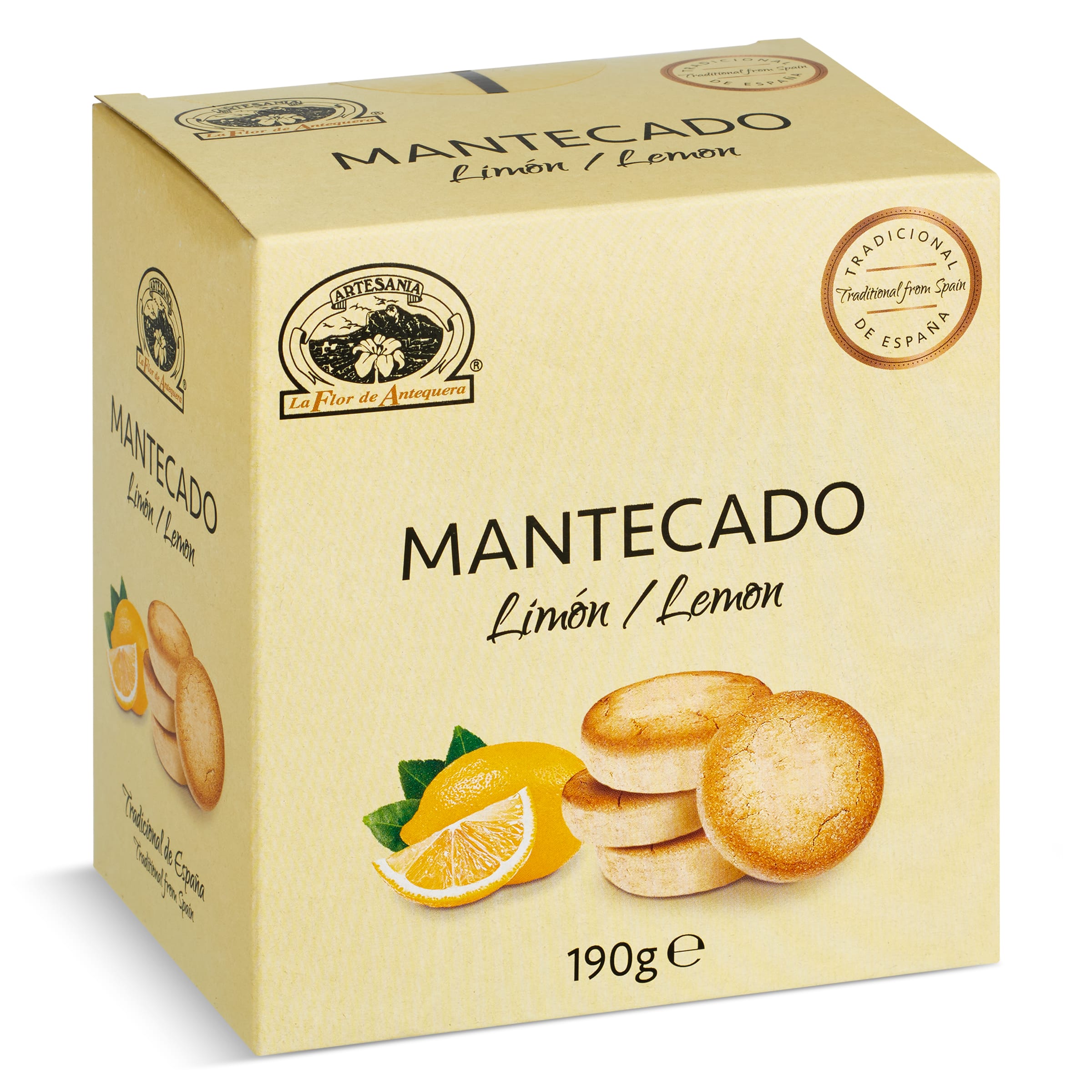 LA FLOR DE ANTEQUERA mantecados de limón caja 190 gr