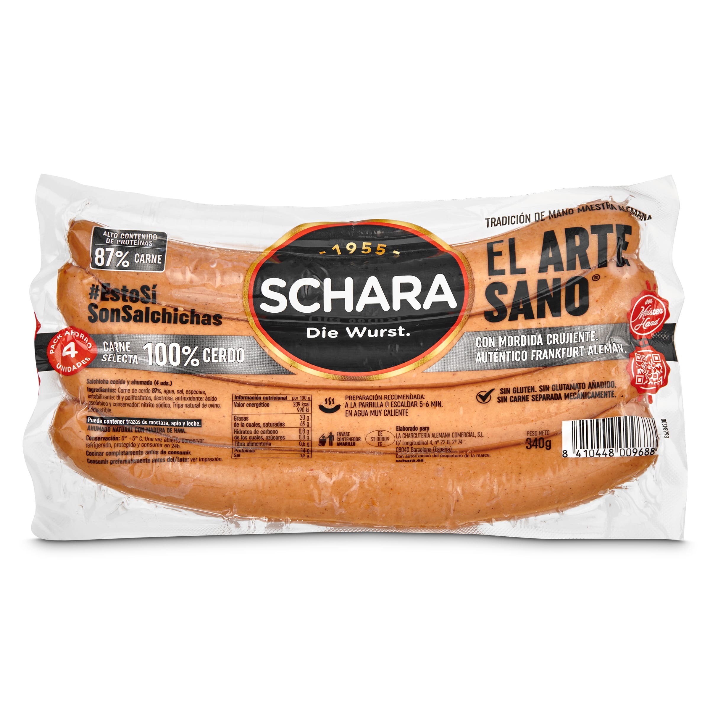 SCHARA salchichas Meisterhand el artesano envase 340 gr