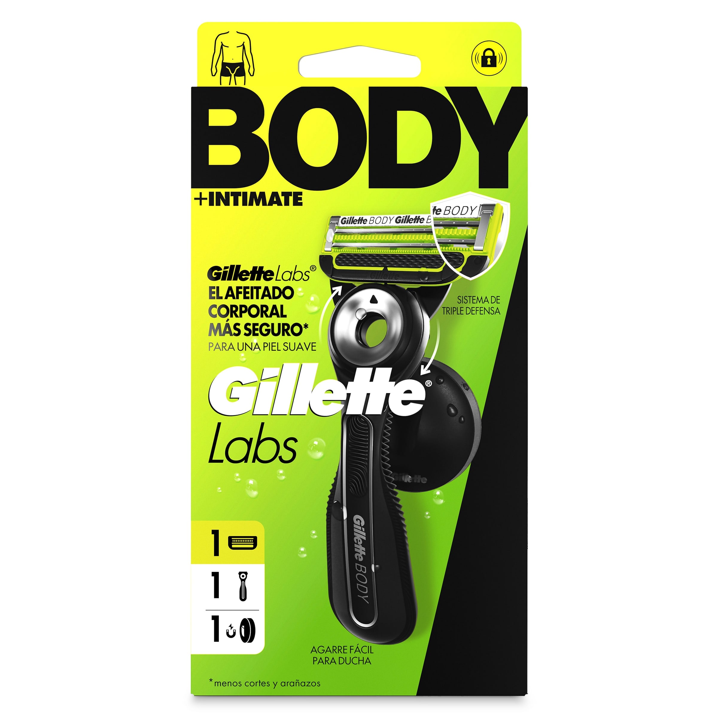 Maquinilla de afeitar body intimate Gillette Labs 1 unidad