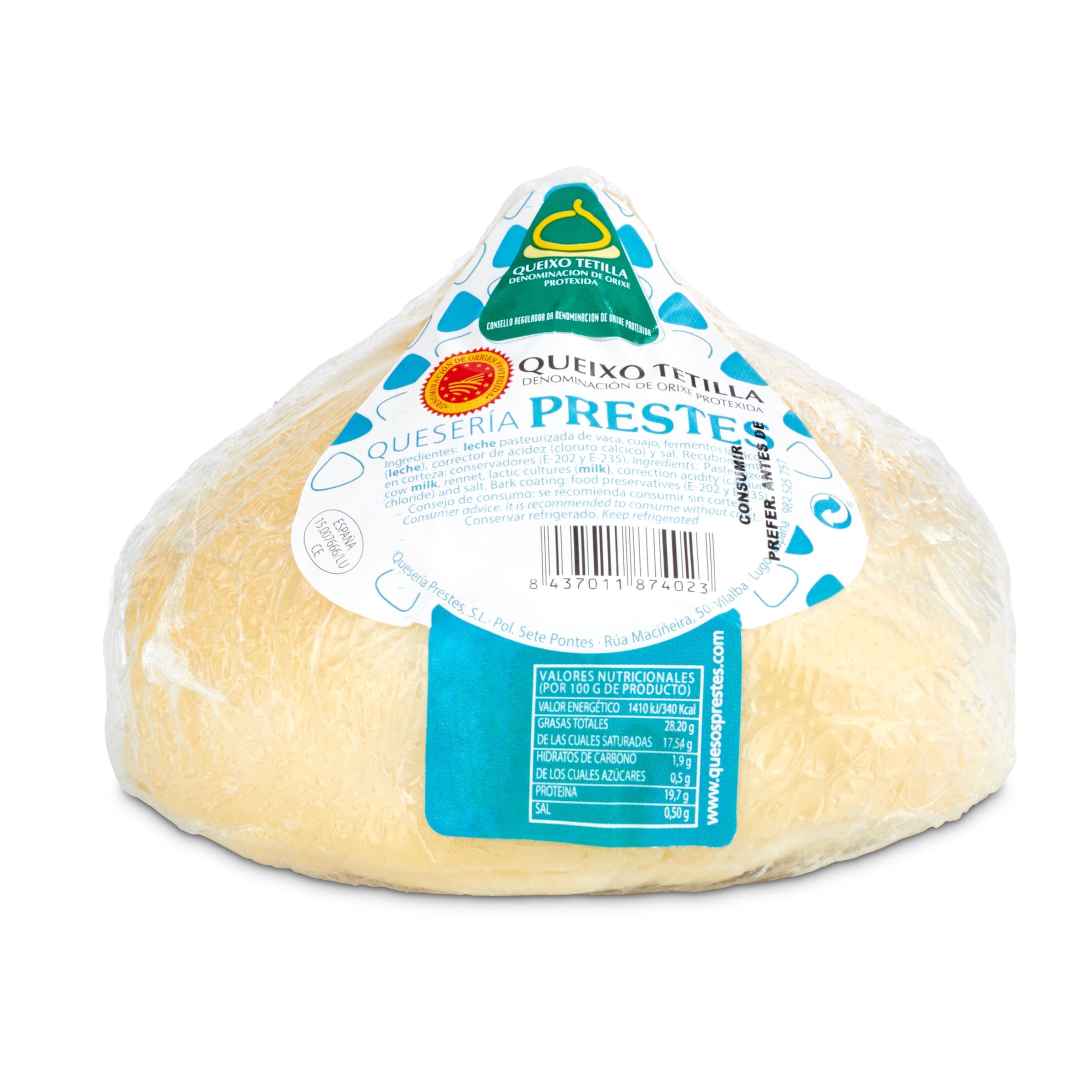 PRESTES queso de tetilla pieza 750 gr