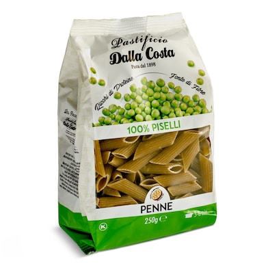 Pasta penne de guisantes Dalla Costa bolsa 250 g-0