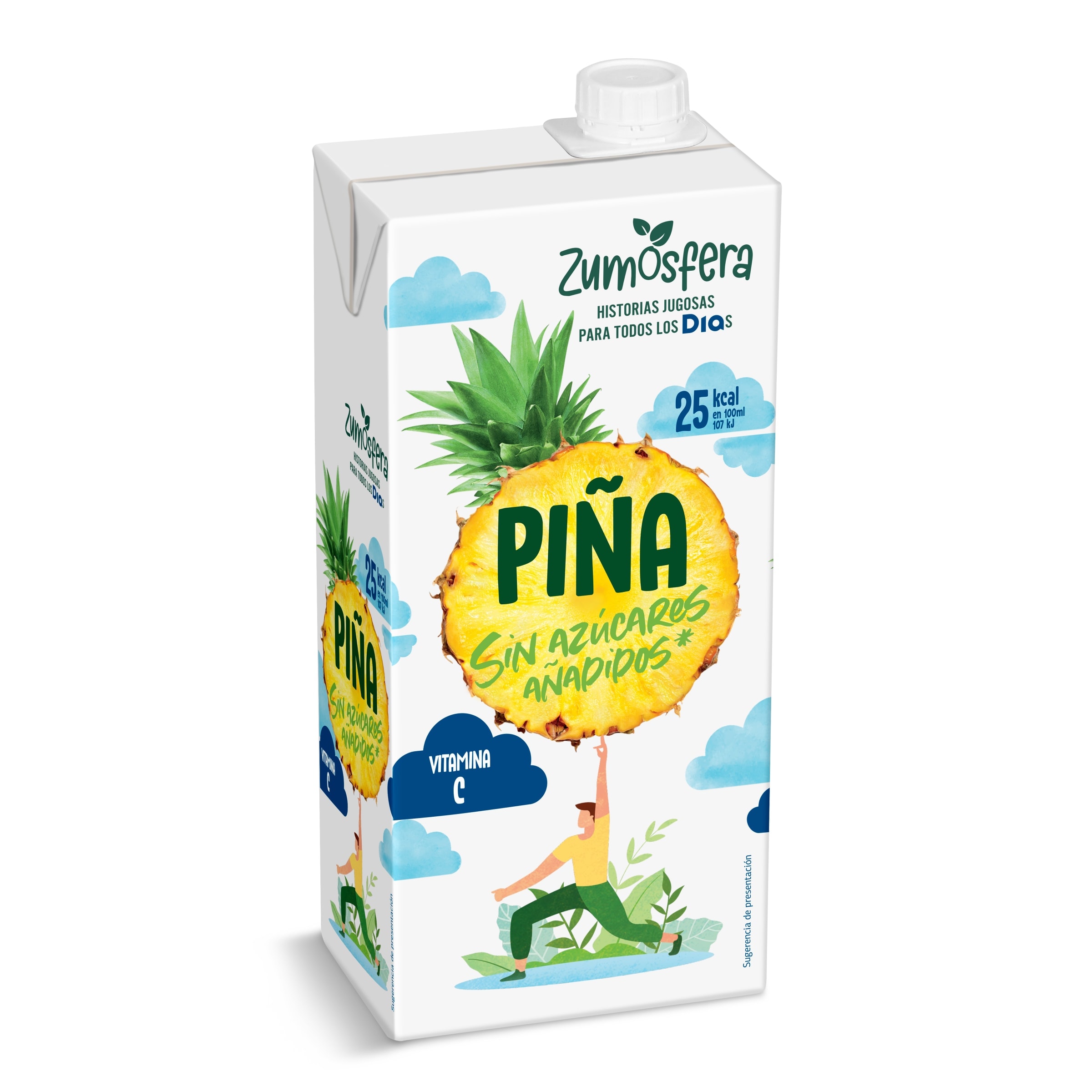 DIA ZUMOSFERA zumo de piña sin azúcares añadidos envase 1 lt