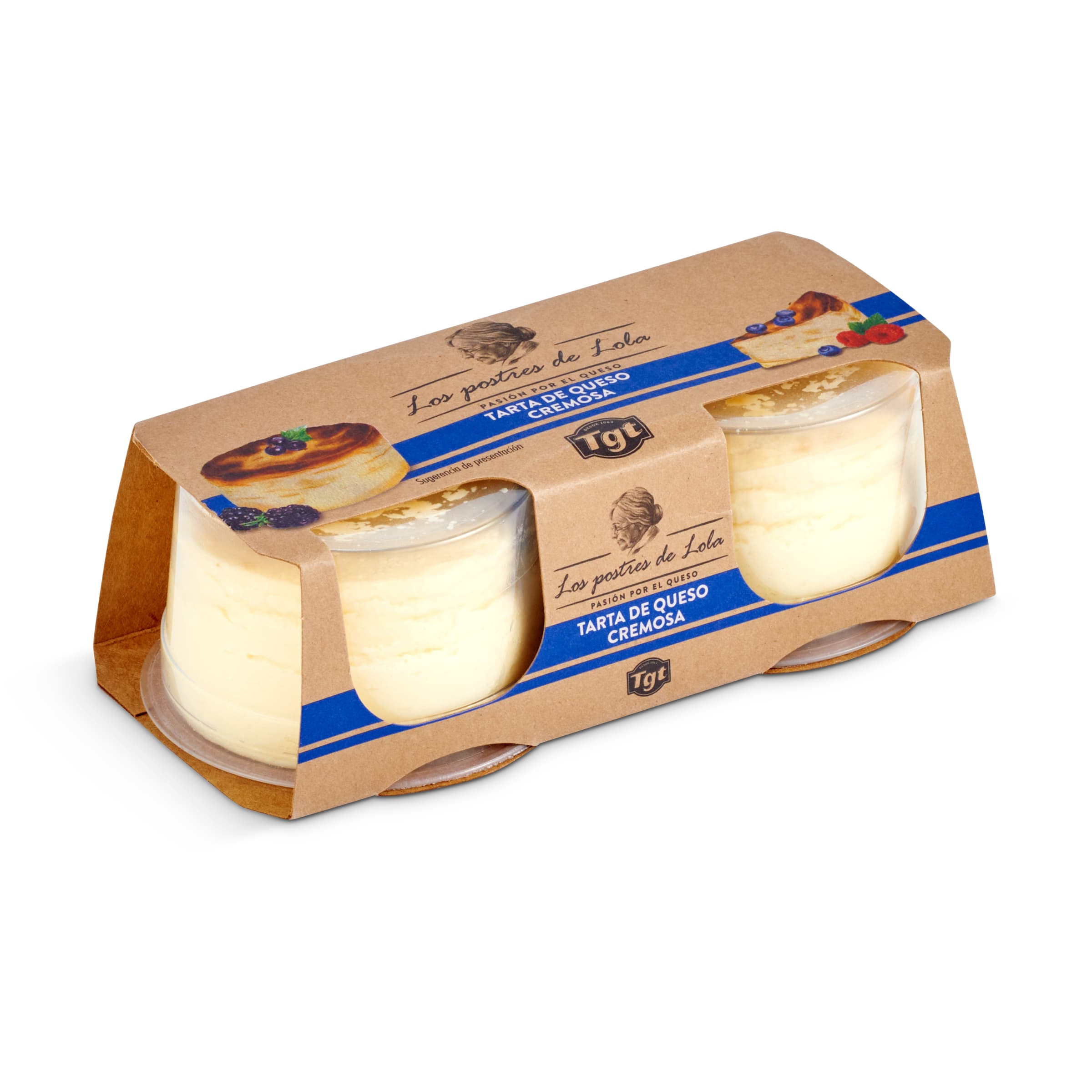LOS POSTRES DE LOLA tarta de queso pack 2 unidades 125 gr