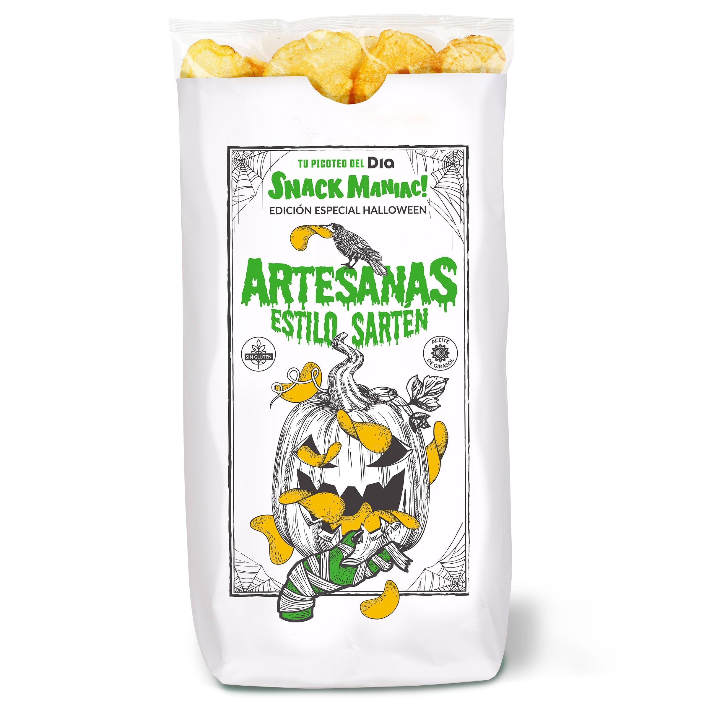 DIA SNACK MANIAC patatas fritas artesanas a la sartén MUNDIAL pack 2 x 150 gr