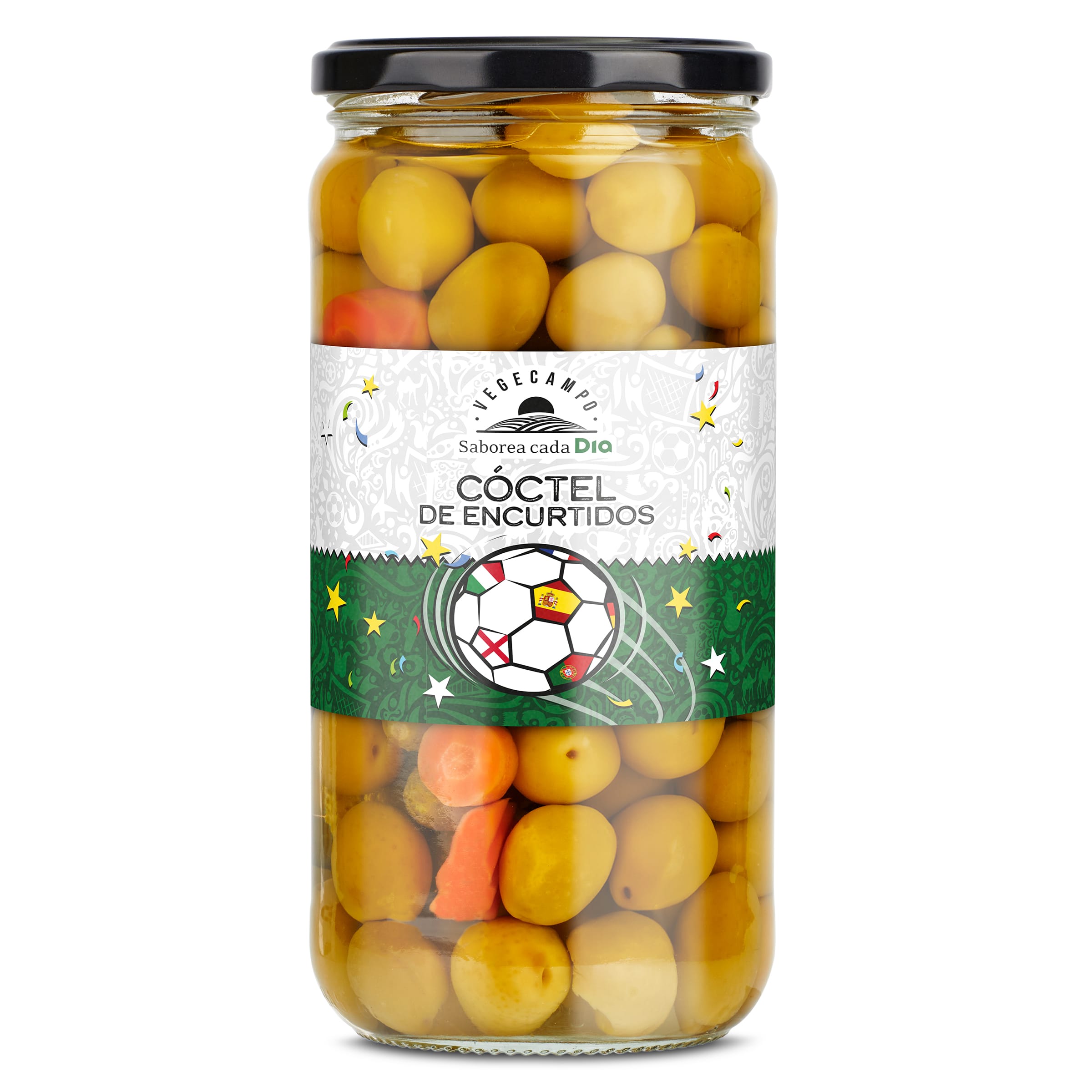 DIA VEGECAMPO cóctel de encurtidos MUNDIAL frasco 400 gr