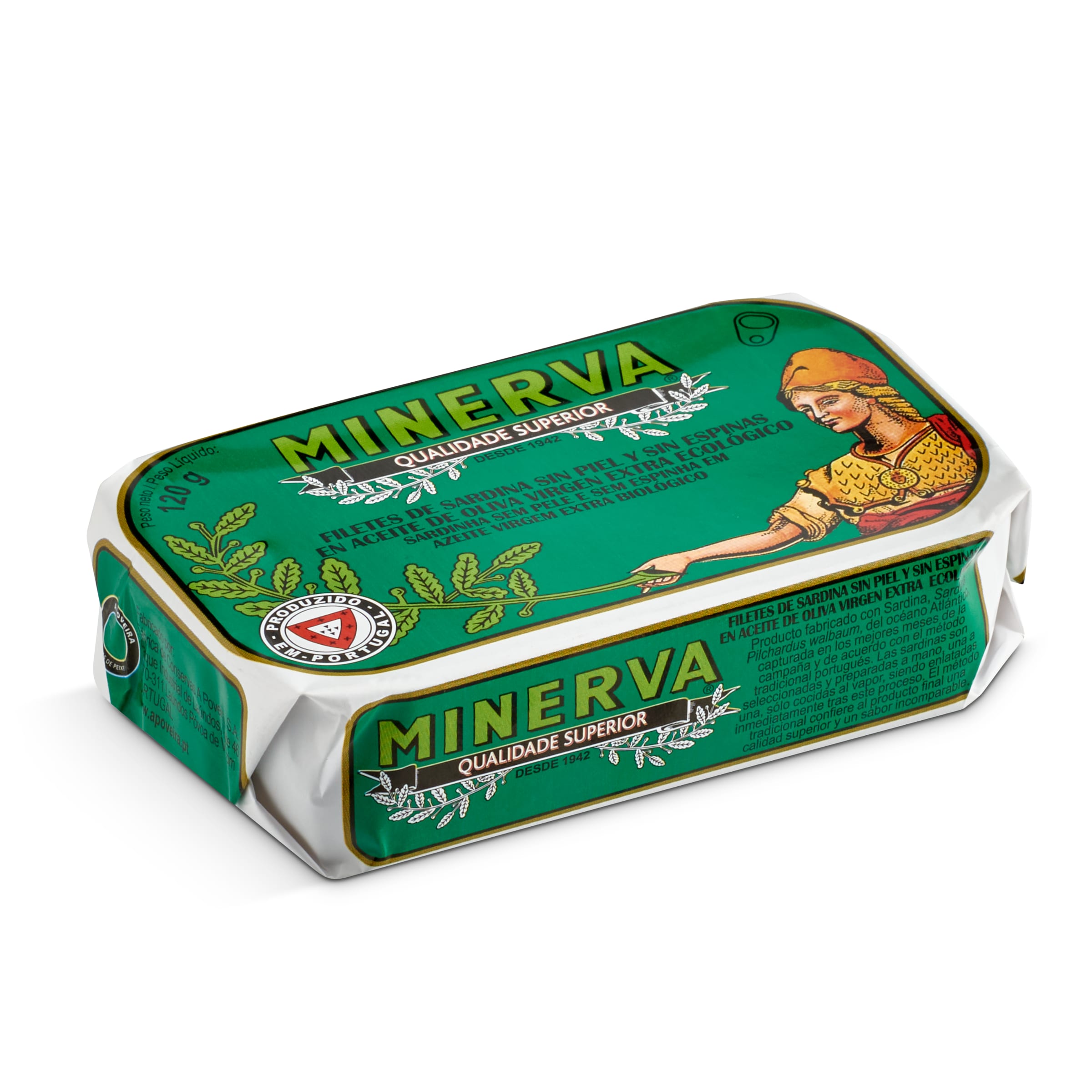 MINERVA filetes de sardina en aceite de oliva virgen extra eco lata 85 gr