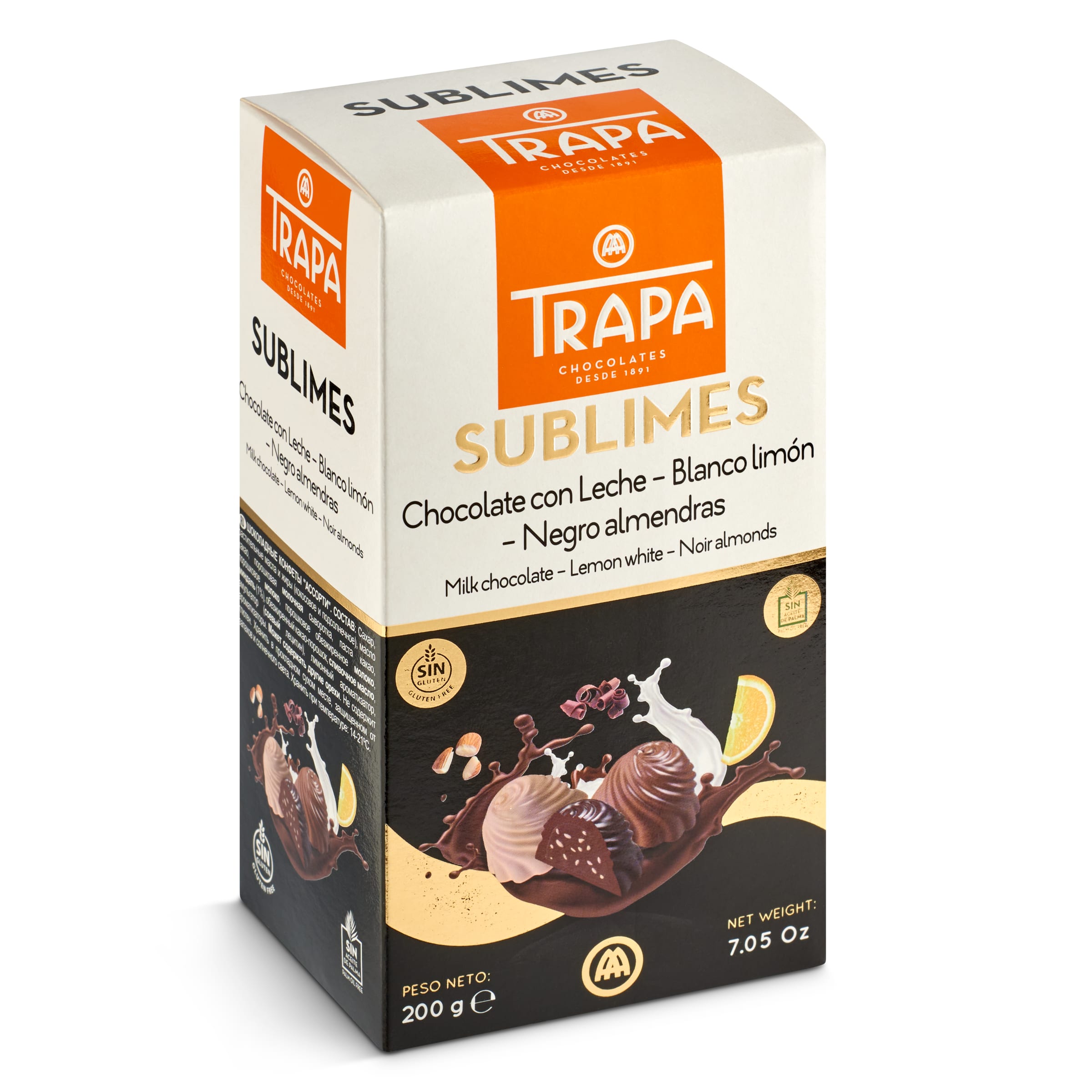 TRAPA bombones sublimes caja 200 gr