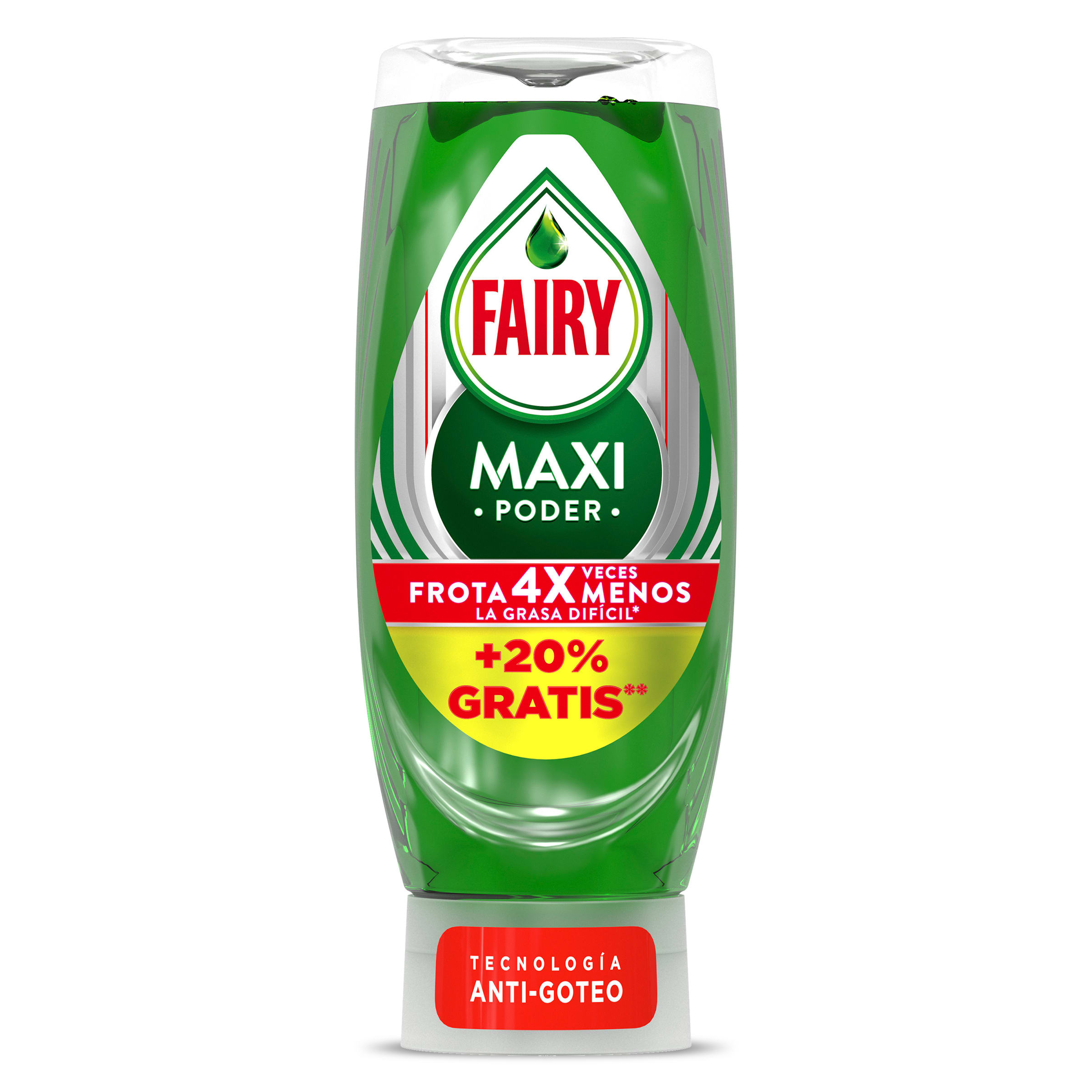 Lavavajillas mano maxi poder anti-goteo Fairy botella 450 ml