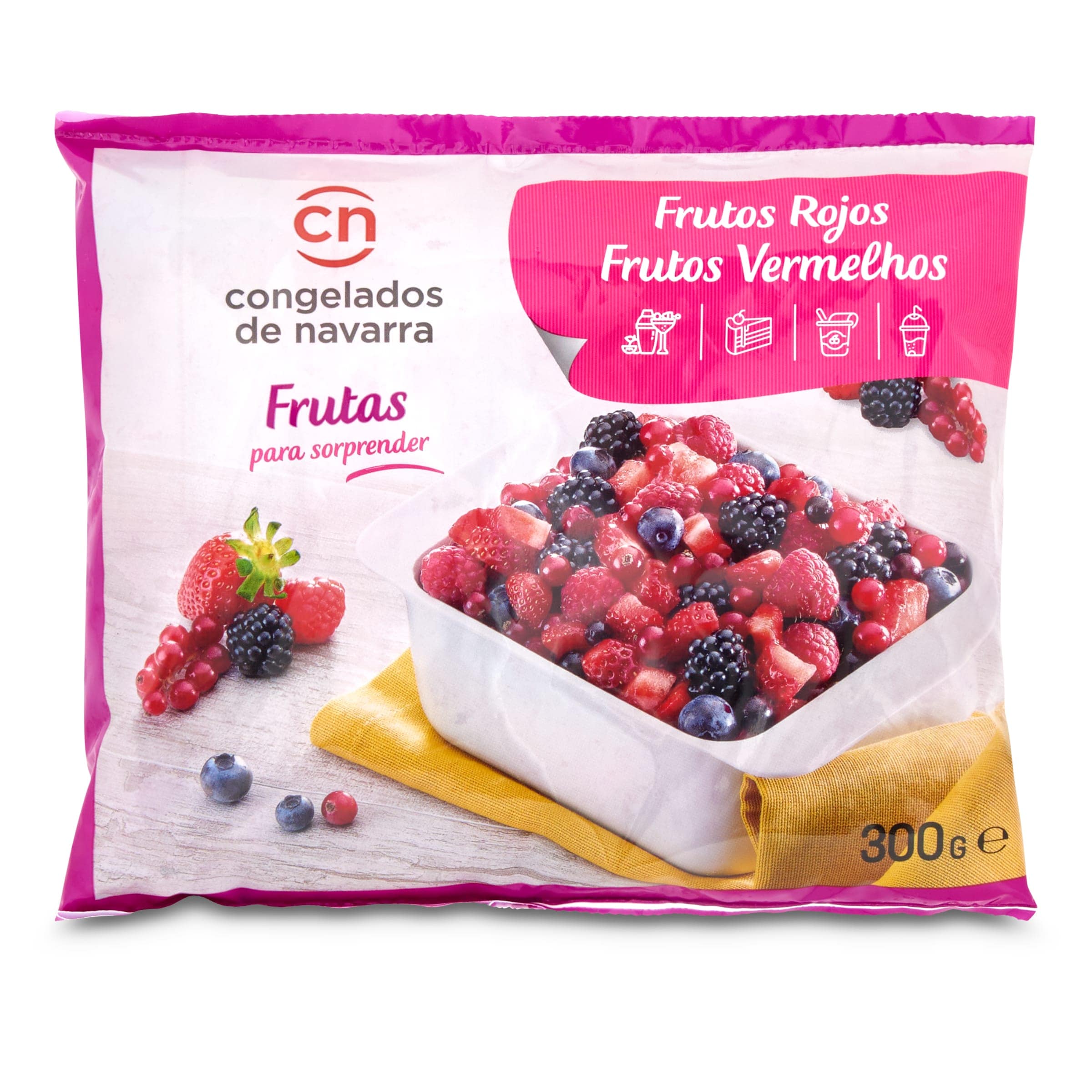 Frutos rojos CONGELADOS DE NAVARRA BOLSA 300 GR - Supermercados DIA