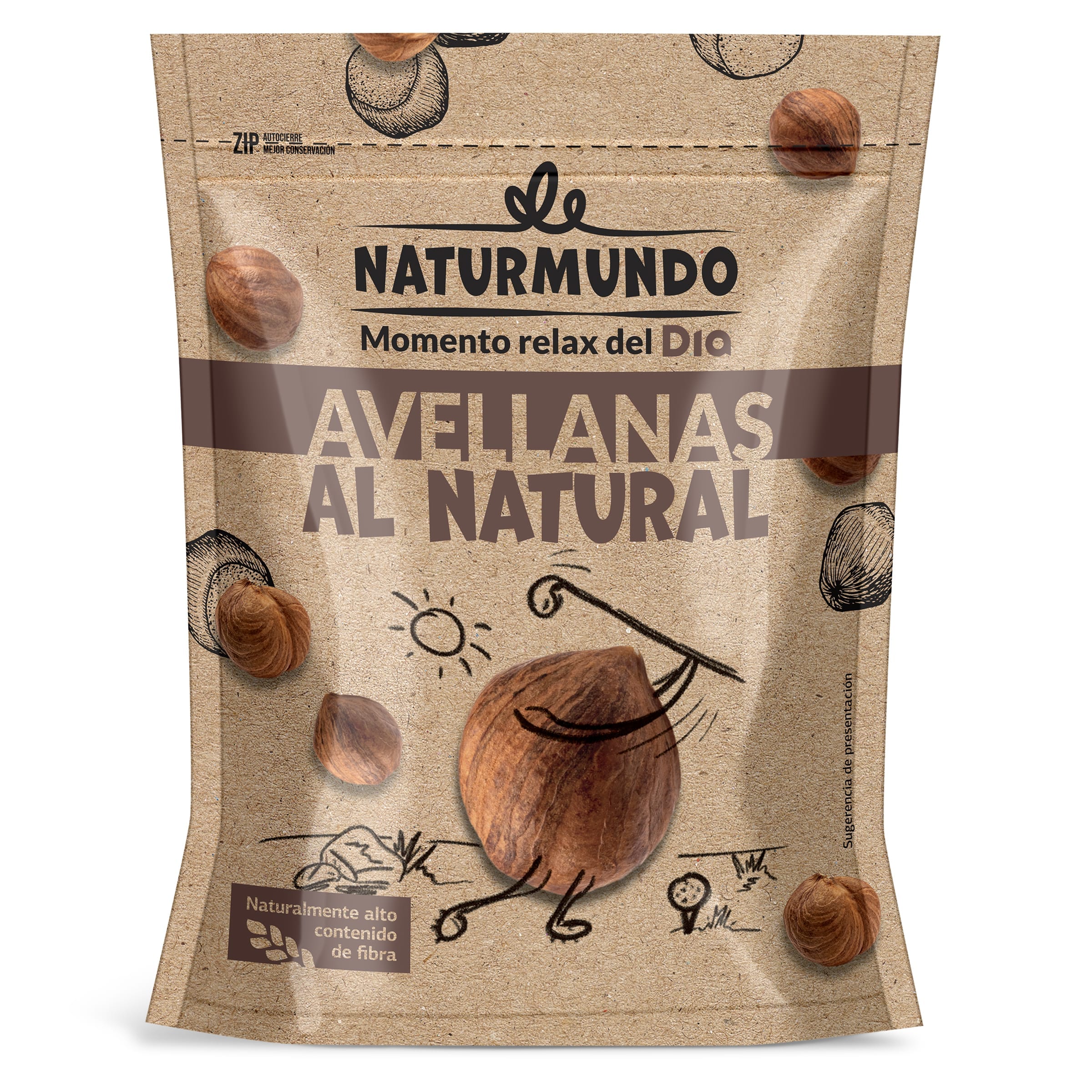 Avellanas al natural NATURMUNDO  BOLSA 150 GR