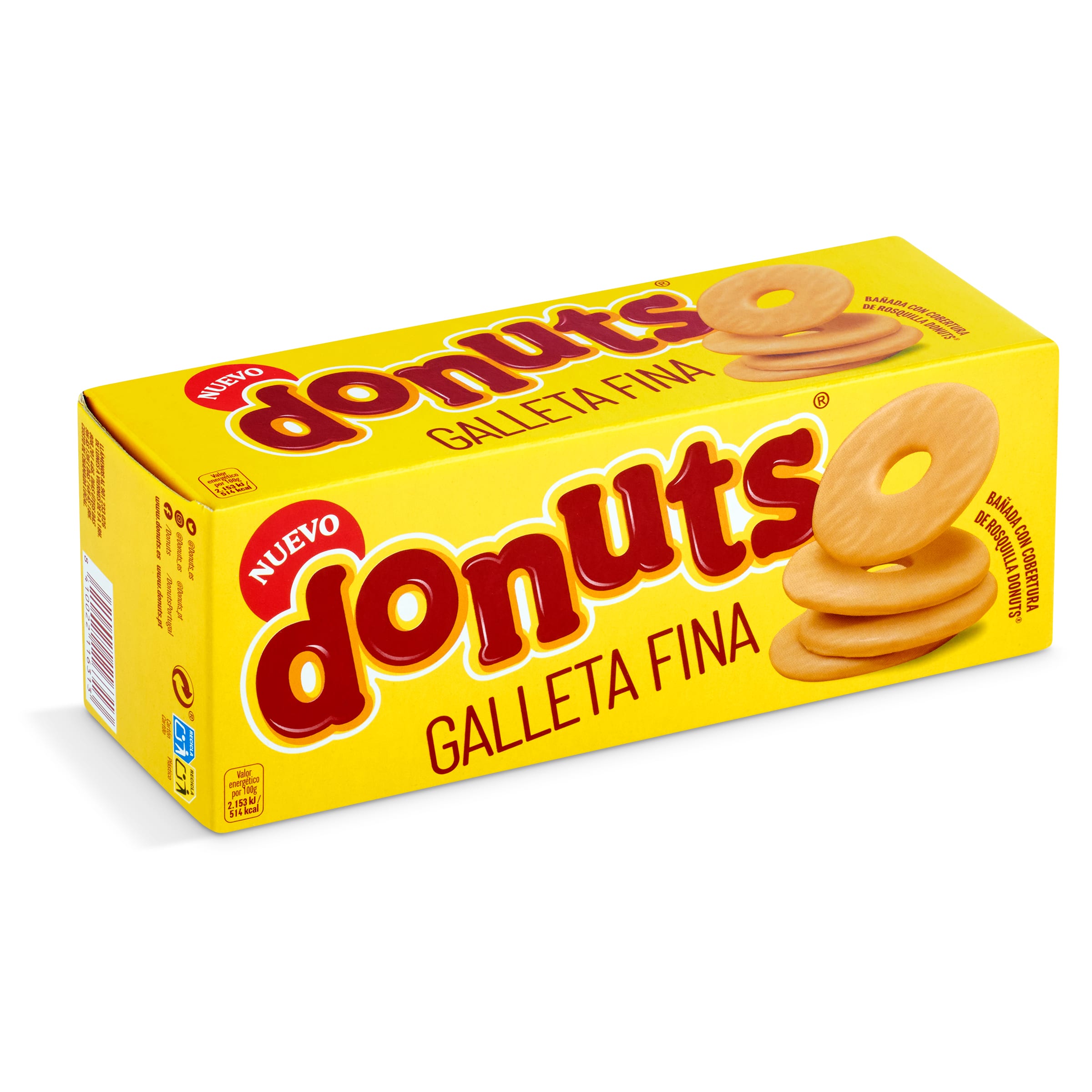 Galletas finas bañadas con cobertura de rosquilla DONUTS   CAJA 150 GR