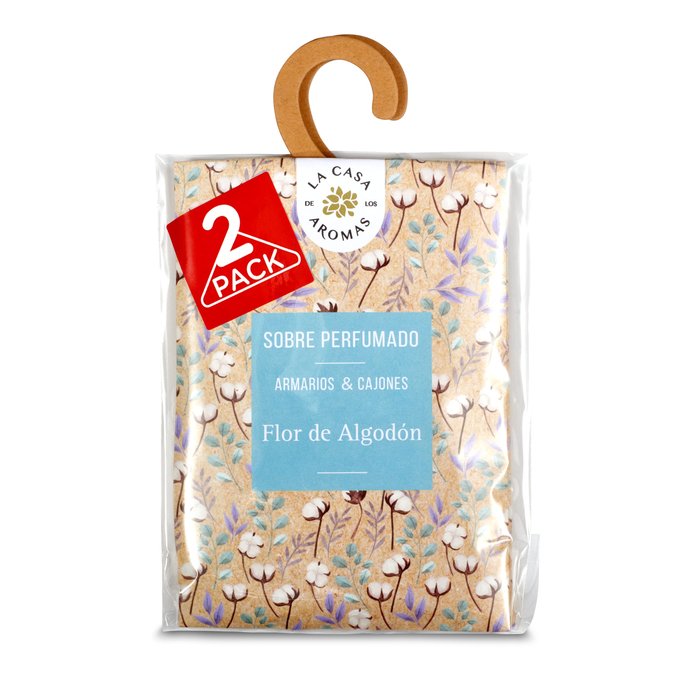 LA CASA DE LOS AROMAS sobre perfumado flor de algodón pack 2 uds
