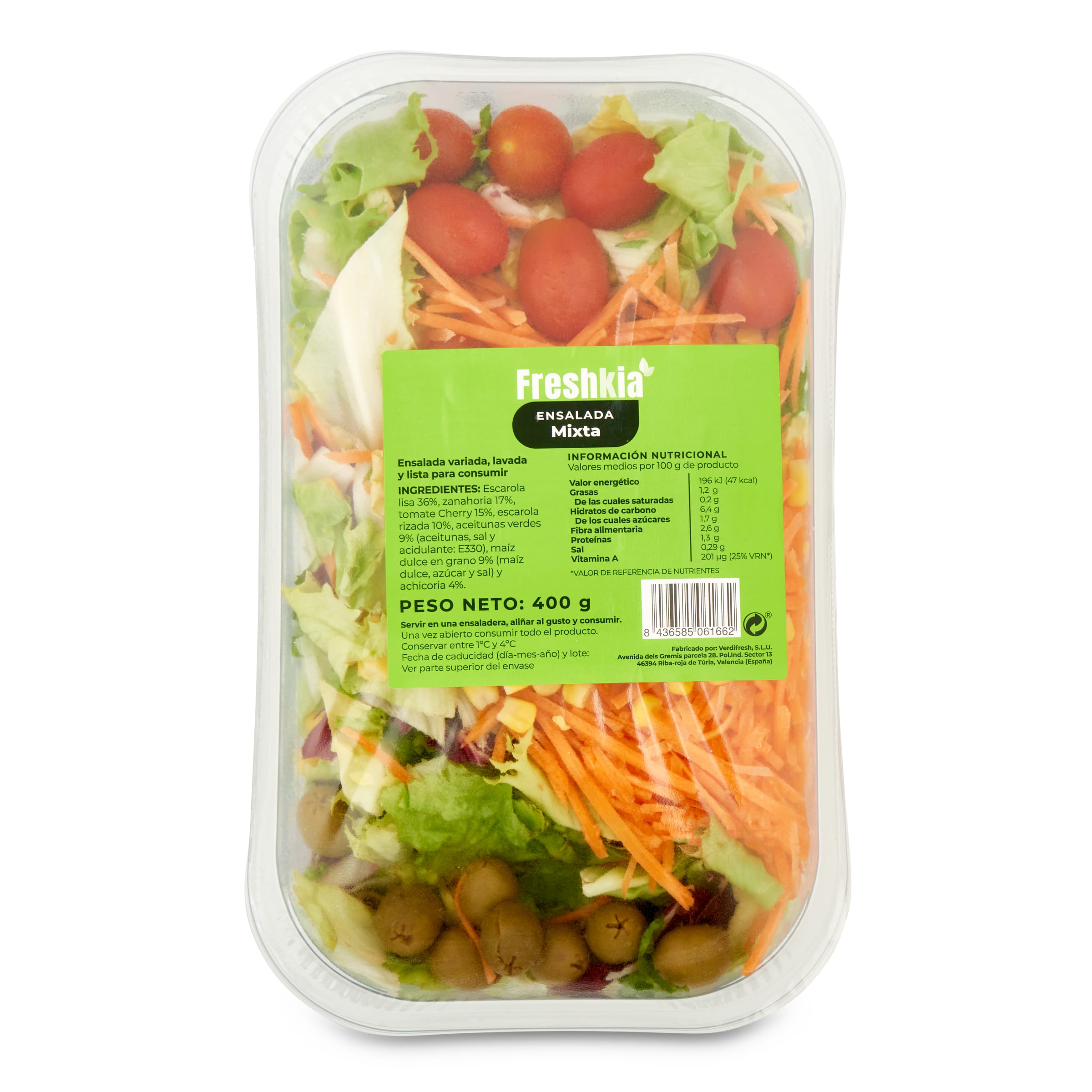 FRESHKIA ensalada familiar bandeja 400 gr