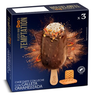 Helado bombón galleta y caramelo Dia Temptation 3 x 71 g-0 Helado bombón galleta y caramelo Dia Temptation 3 x 71 g-0