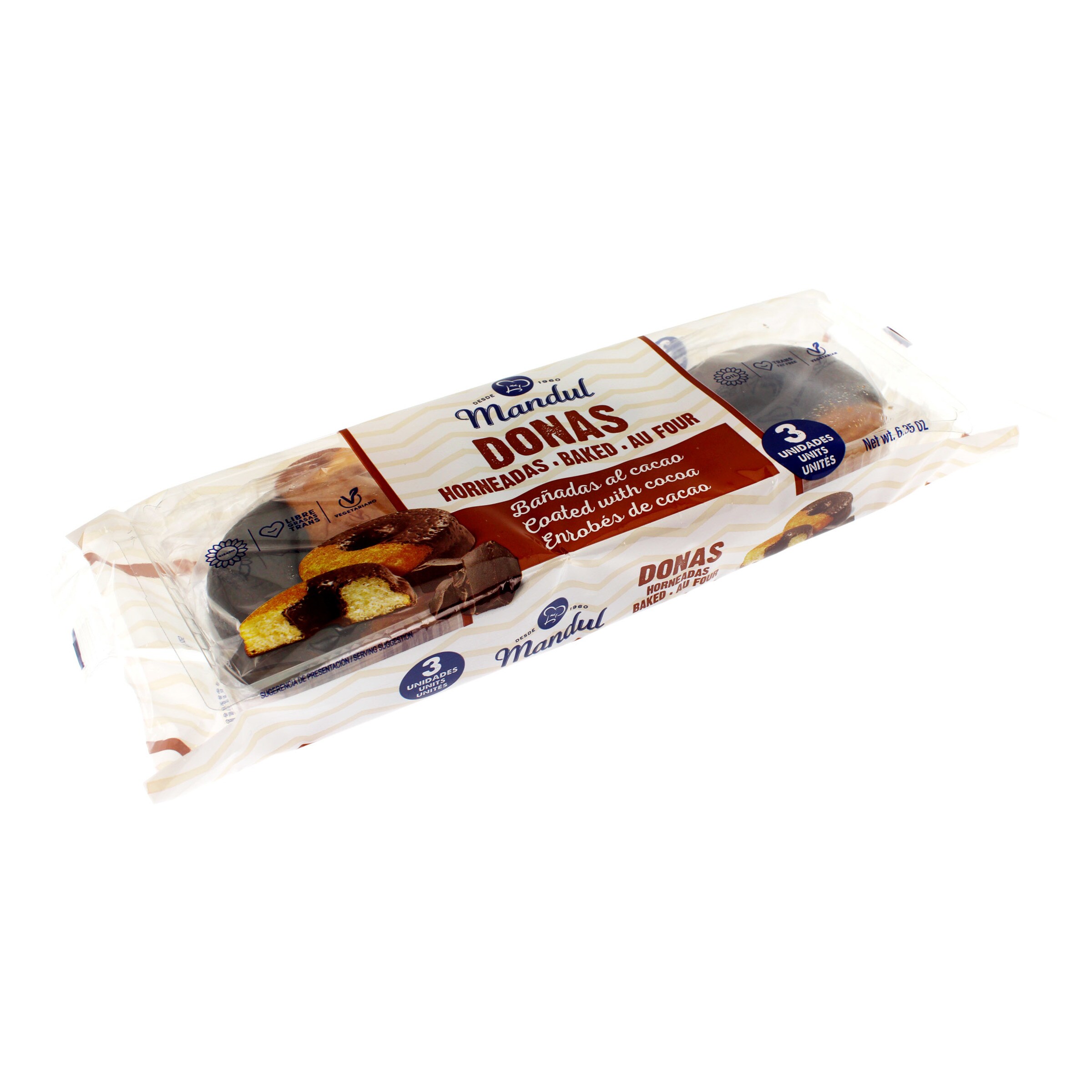 MANDUL donas de chocolate envase 180 gr