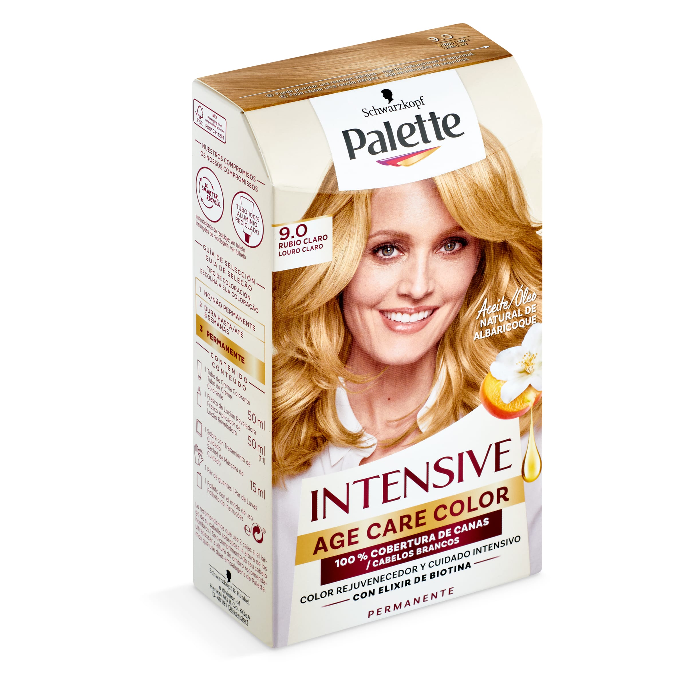 PALETTE intensive age color tinte Rubio Claro Nº 9.0 caja 1 ud