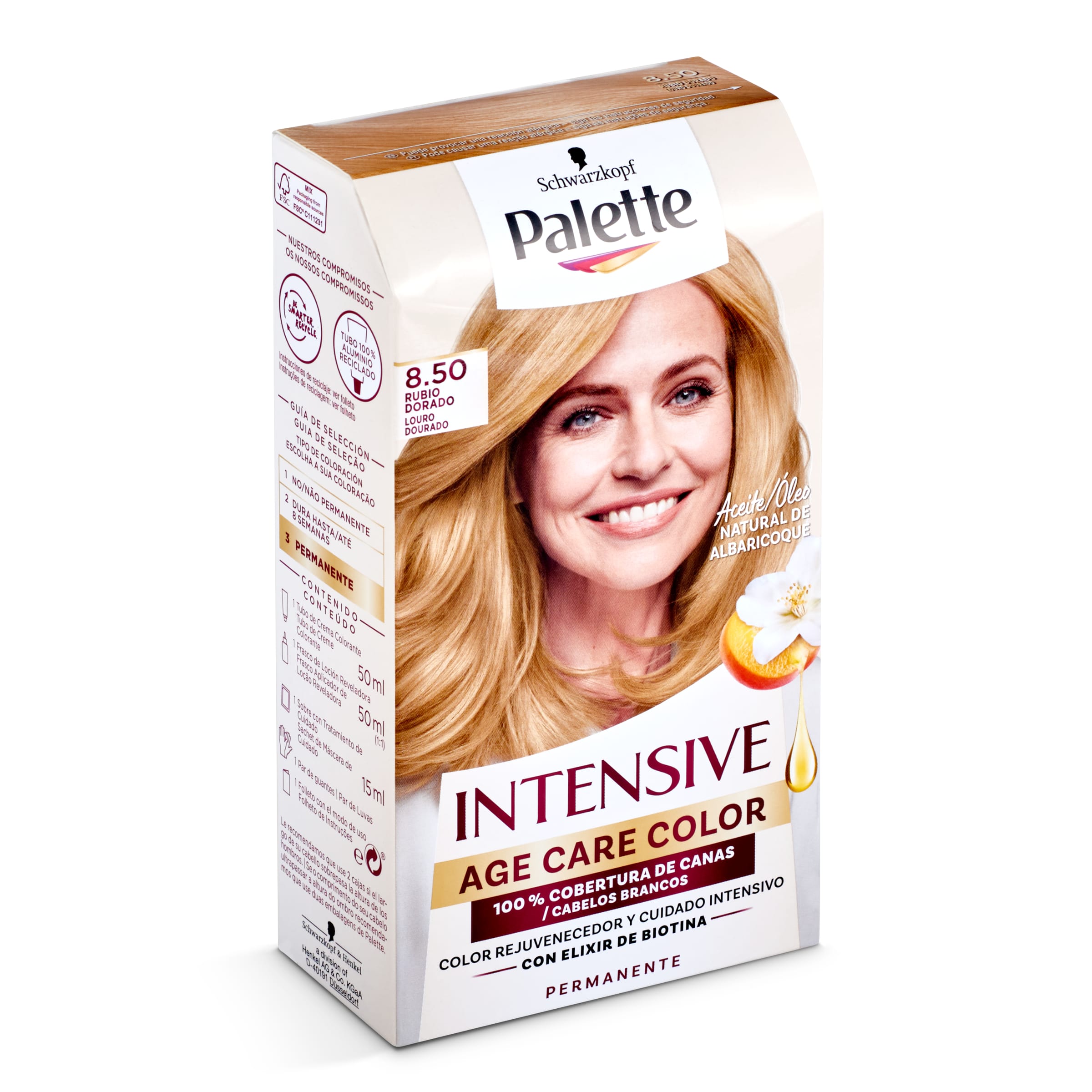 PALETTE intensive age color tinte Rubio Dorado Nº 8.5 caja 1 ud