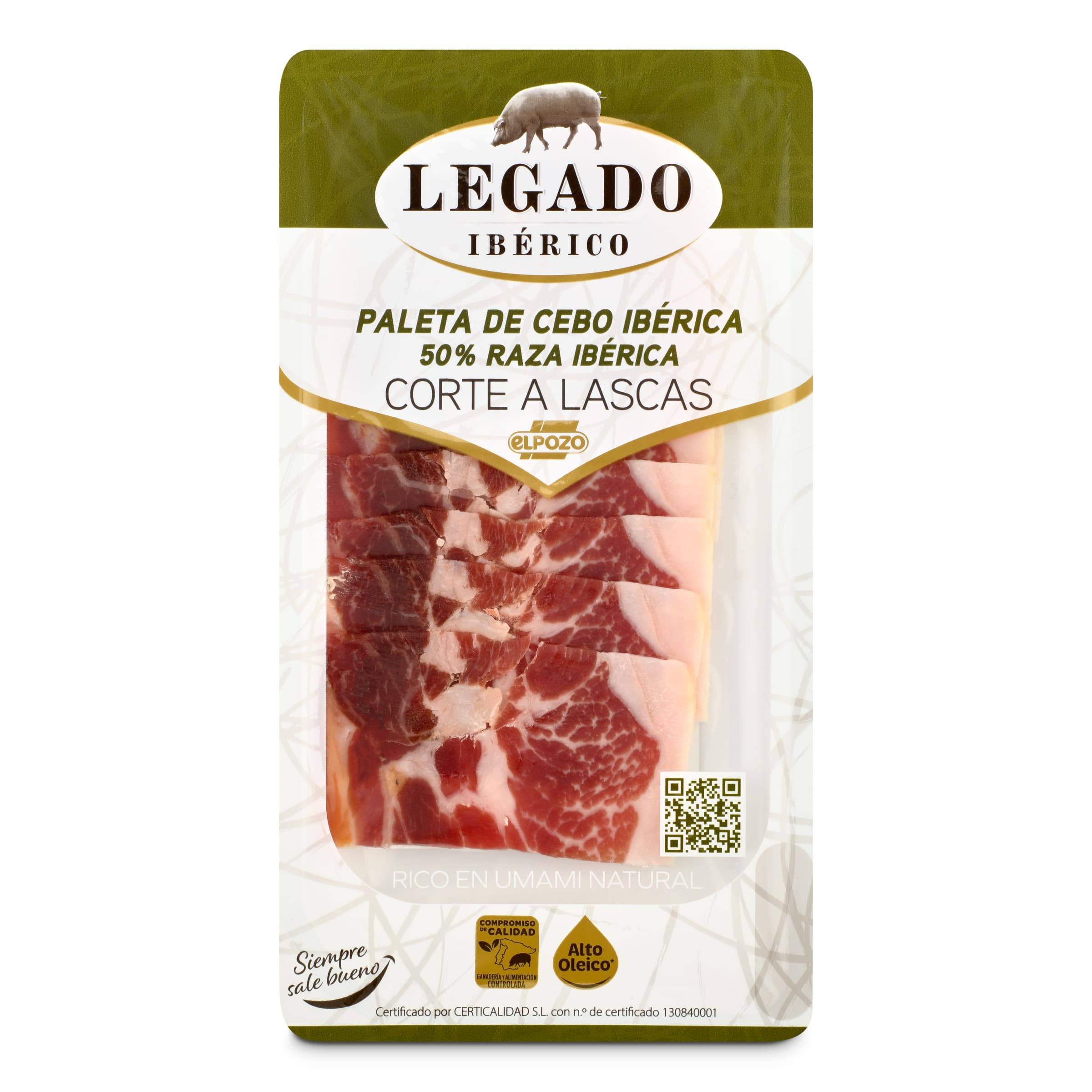 LEGADO paleta de cebo ibérico 50% cortado en lascas envase 50 gr