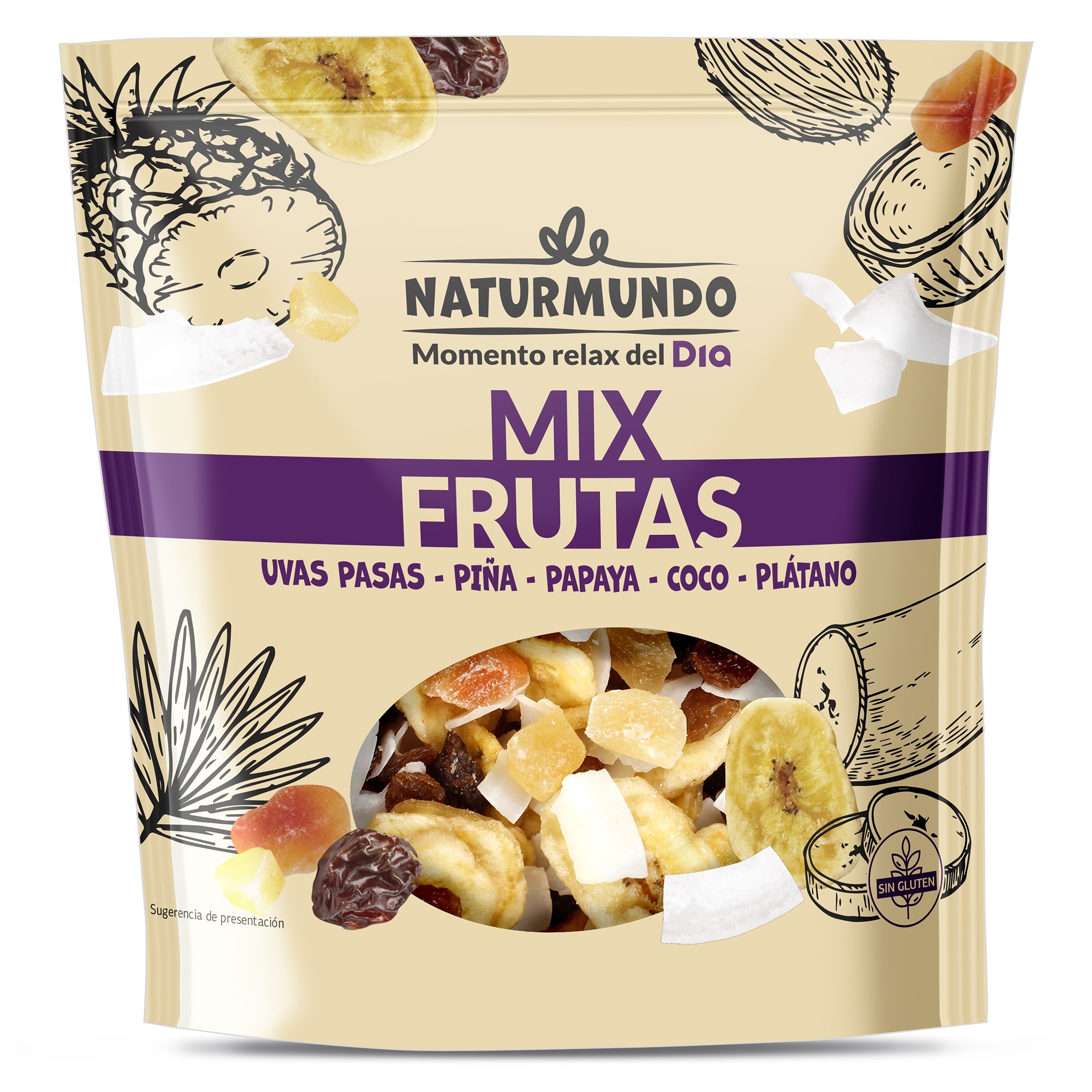 Mix de frutas deshidratadas Naturmundo bolsa 200 g