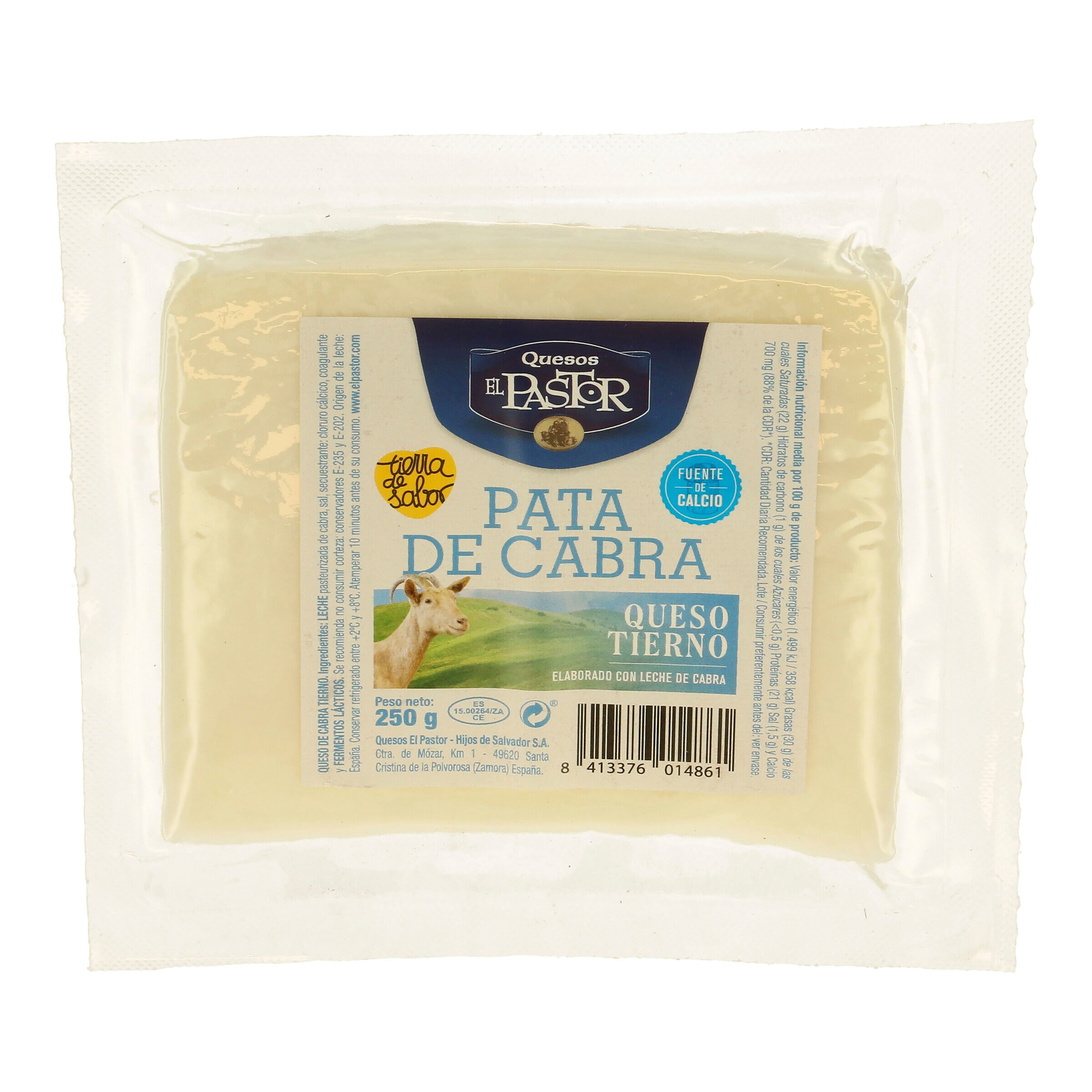 EL PASTOR queso tierno pata de cabra cuña 250 gr