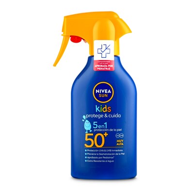 Protector solar infantil protege & cuida spf 50+ Nivea spray 270 ml-0 Protector solar infantil protege & cuida spf 50+ Nivea spray 270 ml-0