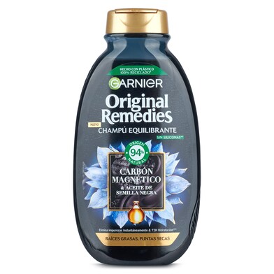 Champú de carbón magnético Original Remedies botella 250 ml-0 Champú de carbón magnético Original Remedies botella 250 ml-0