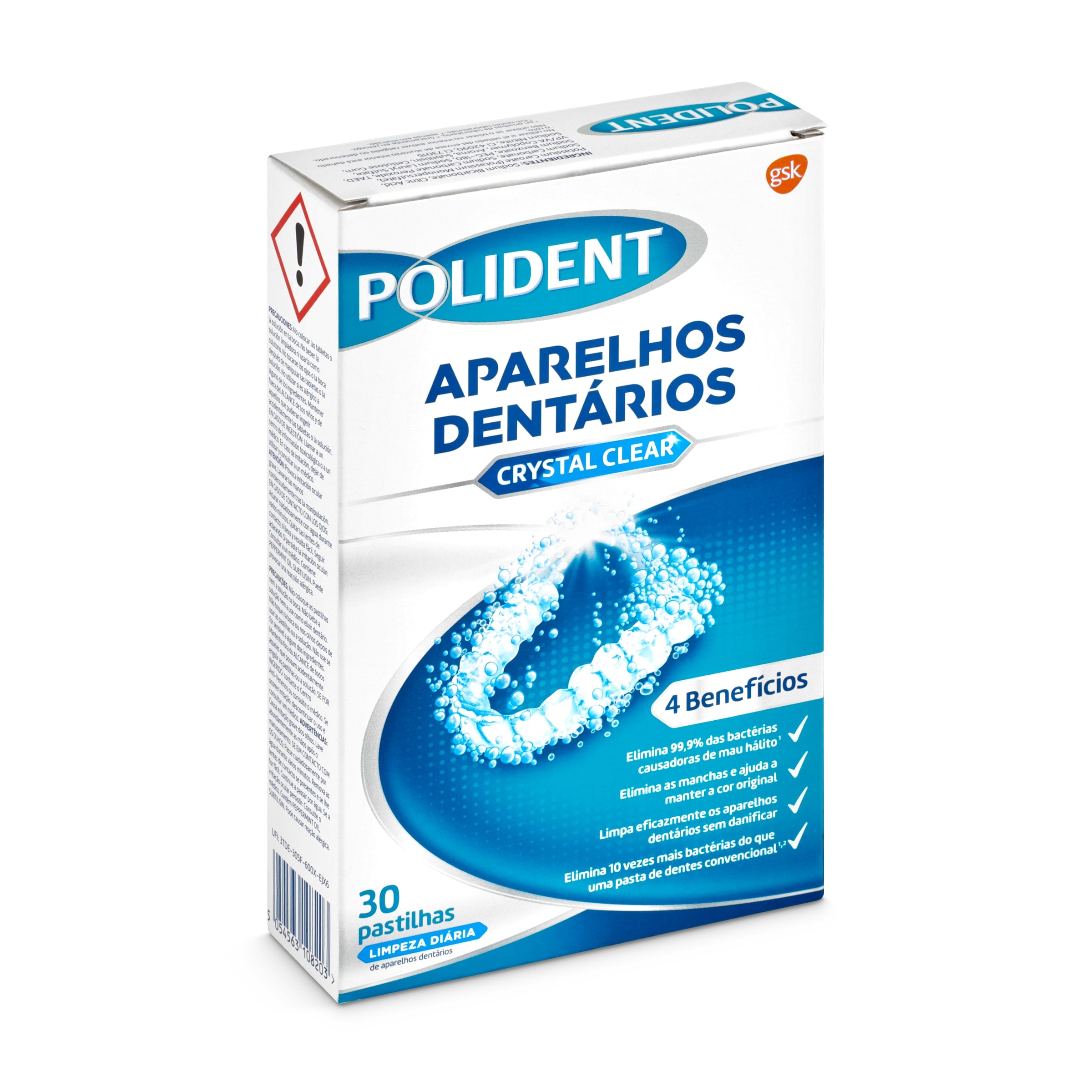 Tabletas ortodoncia Polident 30 unidades