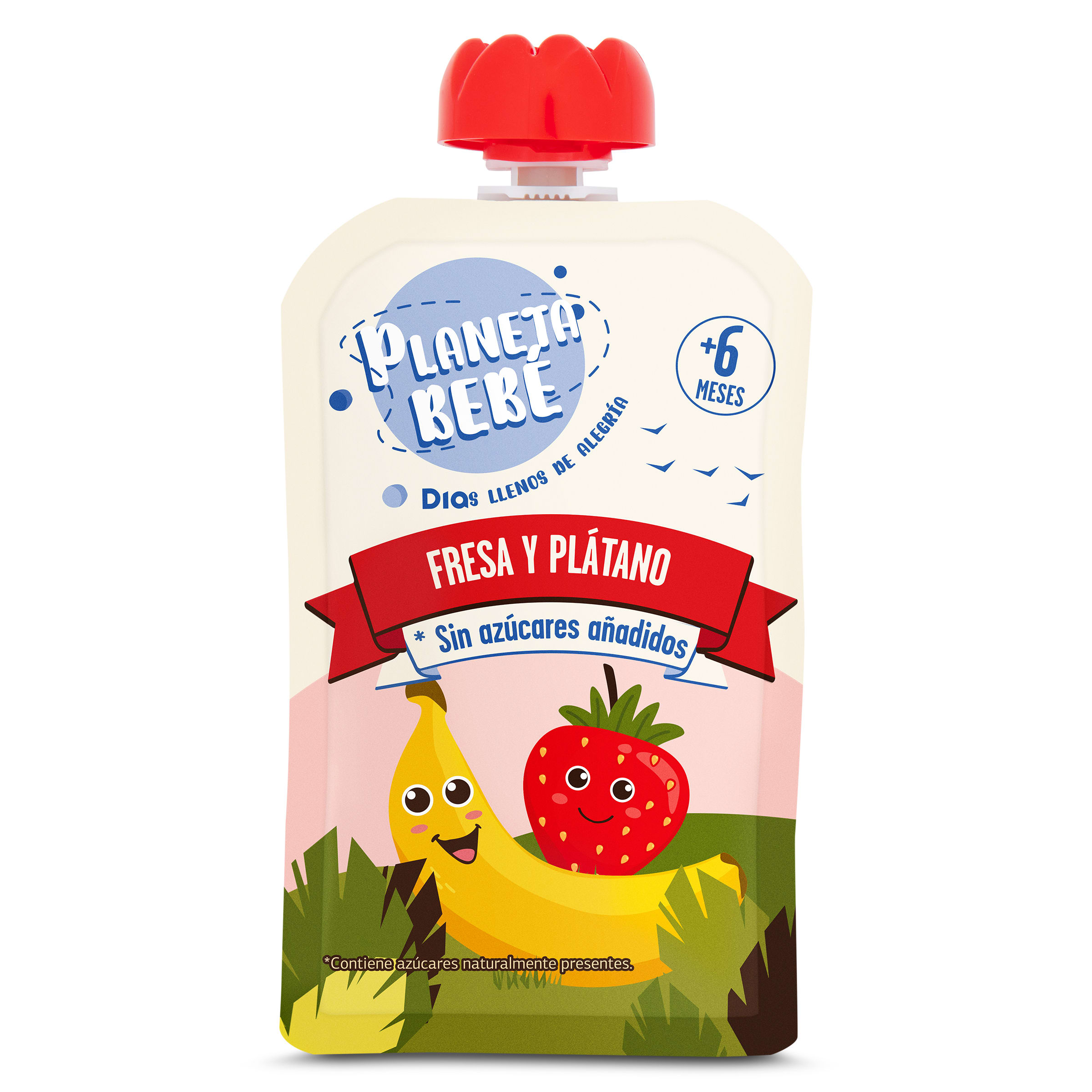 Puré de fresa y plátano Planeta Bebé bolsa 100 g