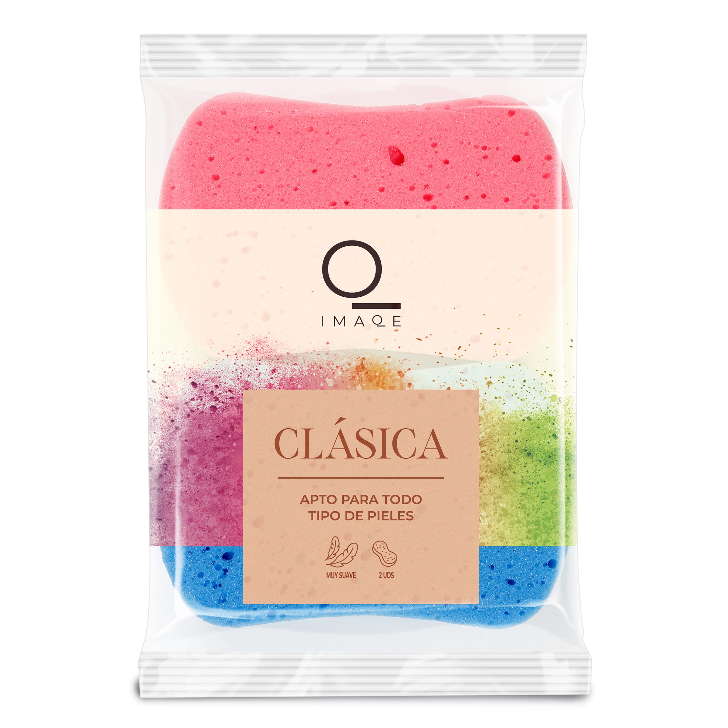 Esponja de baño clásica Imaqe bolsa 2 unidades