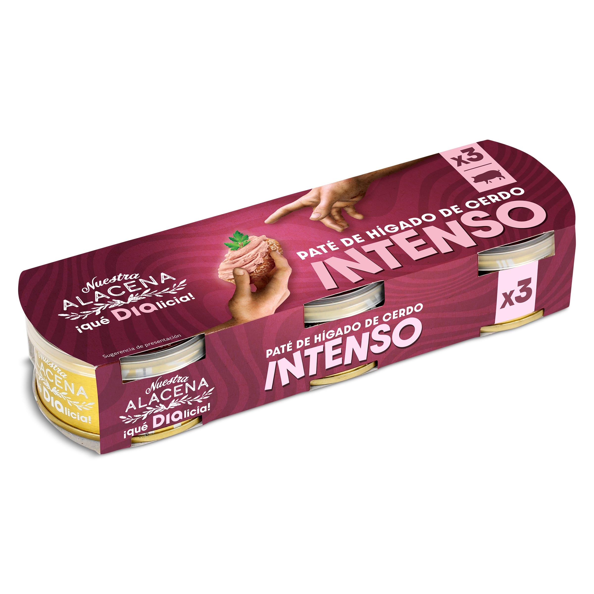 Paté de cerdo intenso Nuestra Alacena pack 3 x 75 g
