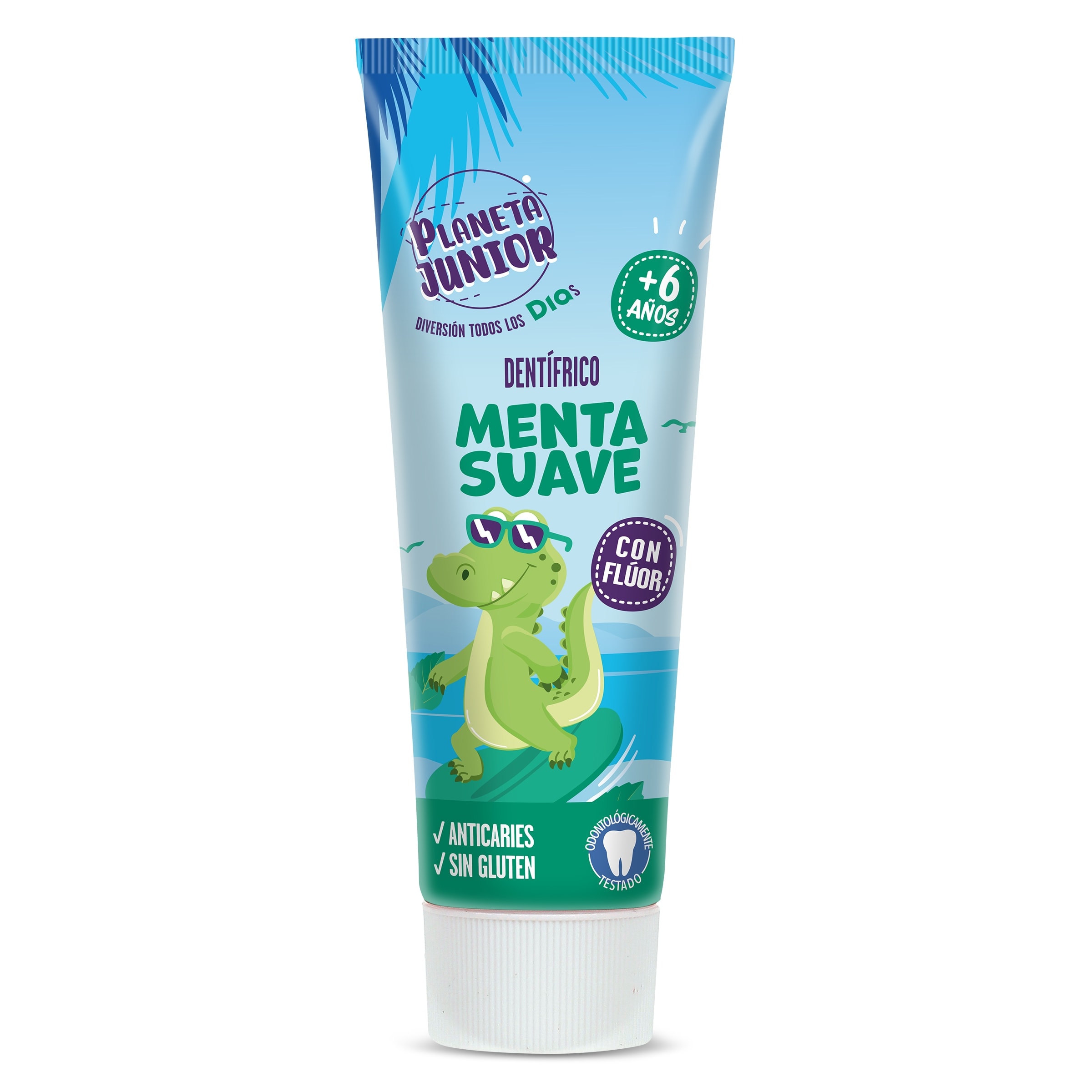 Pasta dentífrica para niños menta suave Planeta Junior de Dia tubo 75 ml