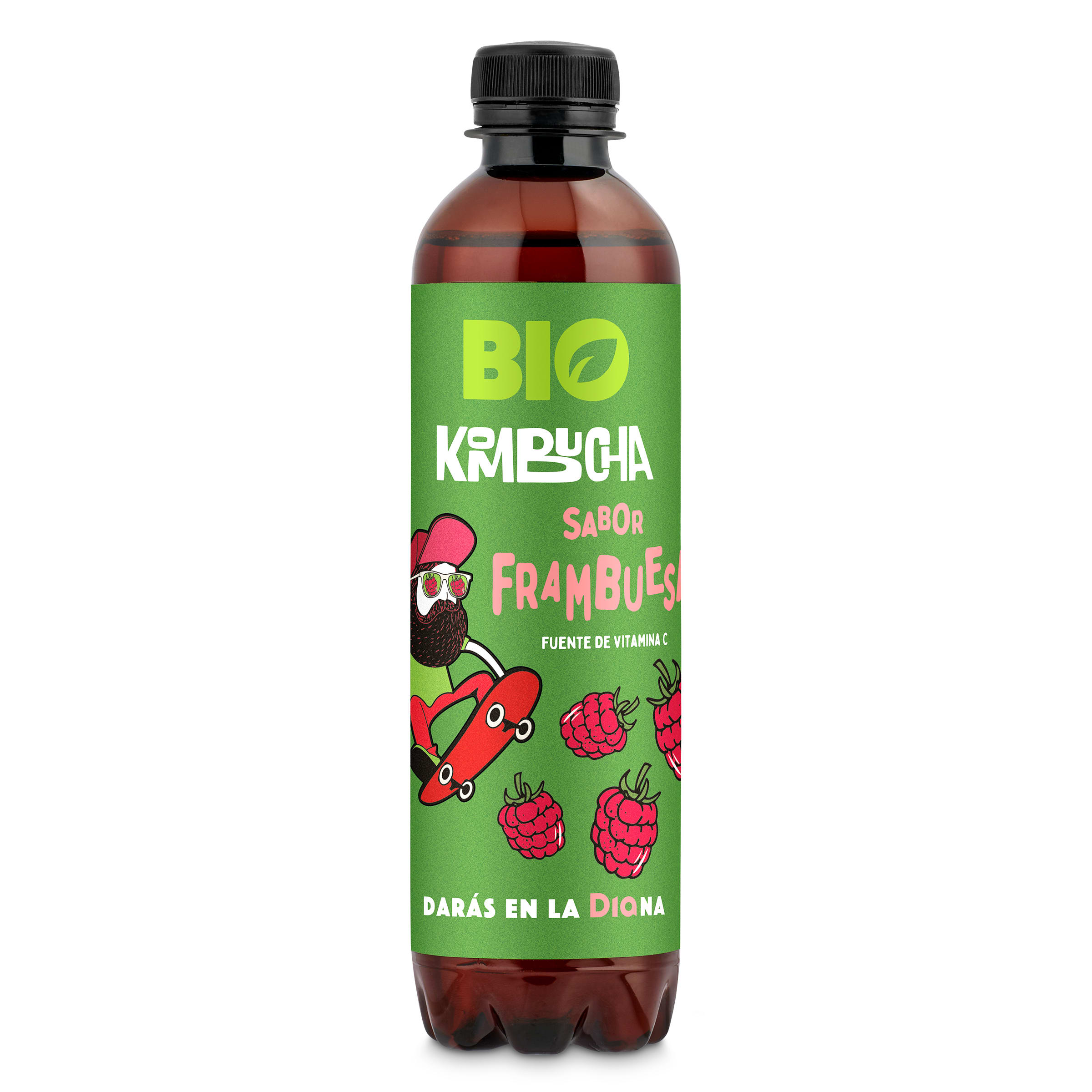 Kombucha sabor frambuesa Dia botella 37 cl