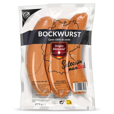 Salchichas bockwurst Selección Mundial de Dia bolsa 270 g-0 Salchichas bockwurst Selección Mundial de Dia bolsa 270 g-0