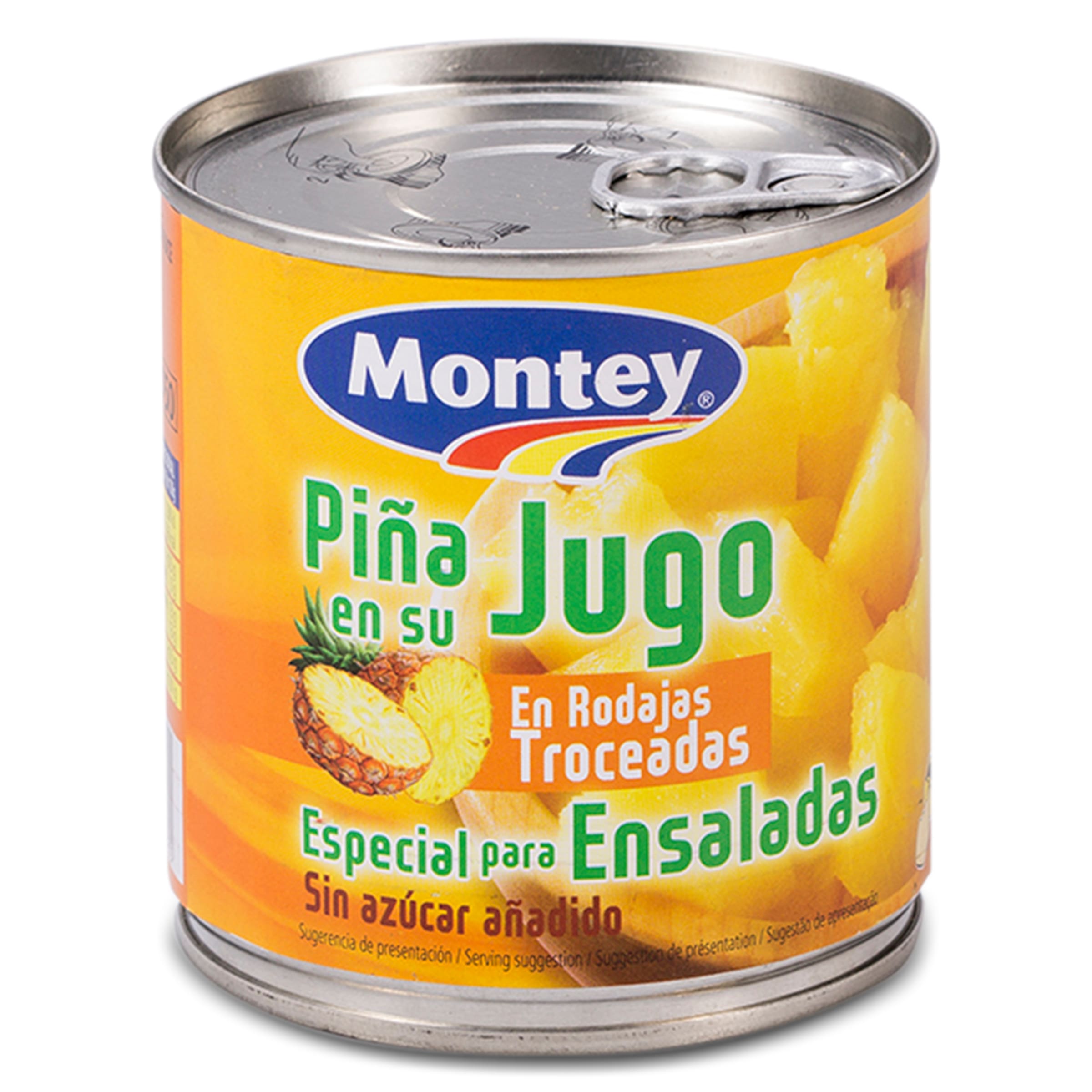 Piña en su jugo troceada Montey lata 425 g