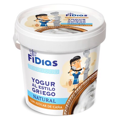 Yogur estilo griego natural con azúcar de caña Fidias de Dia tarrina 1 kg-0 Yogur estilo griego natural con azúcar de caña Fidias de Dia tarrina 1 kg-0